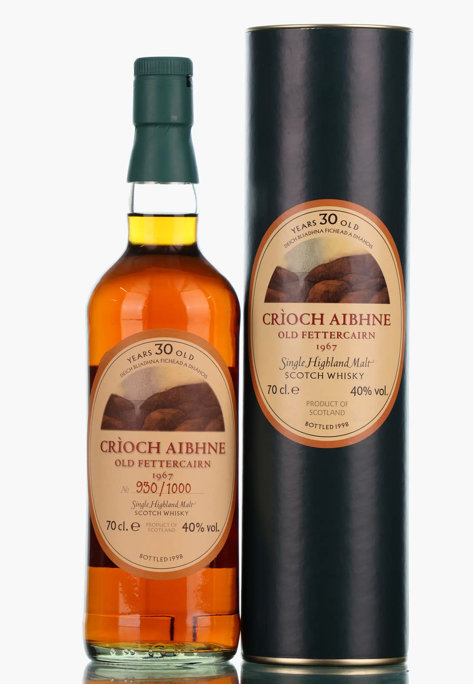 Fettercairn Crìoch Aibhne 30 Year Old, 1967, Granqvist Wineagency, 40% whisky bottle
