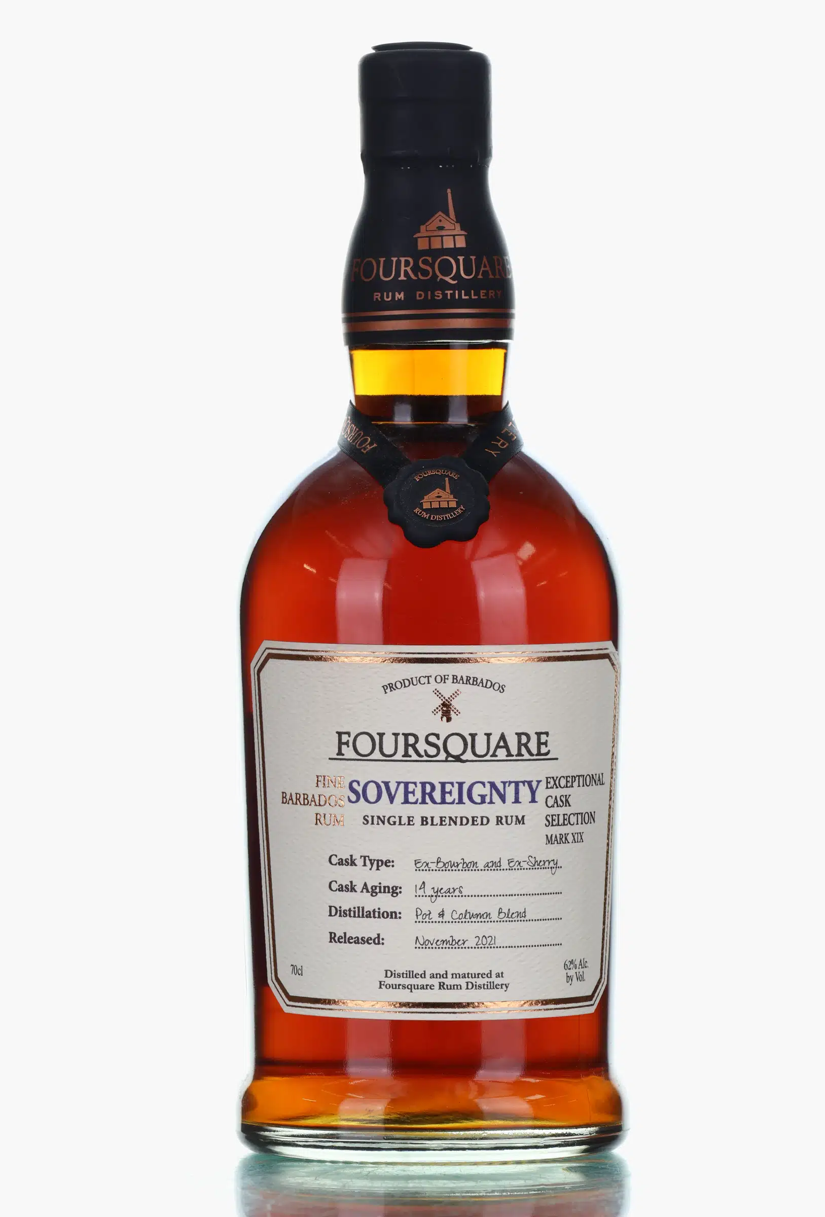 Foursquare Sovereignty 14 Year Old, Ex-Bourbon & Ex-Sherry Cask, 2021, 62%