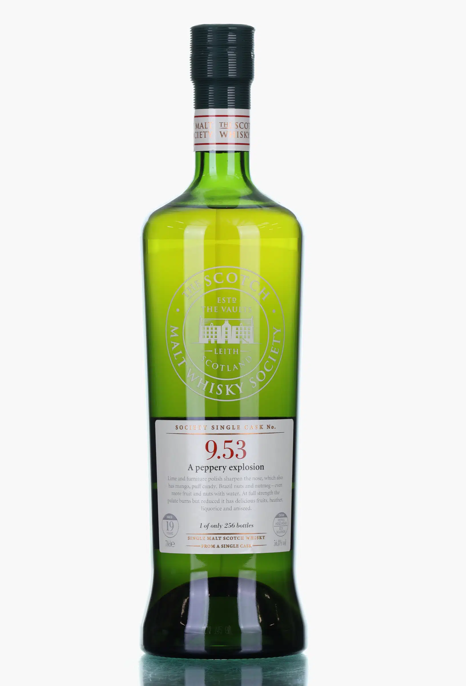Glen Grant A Peppery Explosion 19 Year Old, Bourbon Cask, Cask #9.53, Scotch Malt Whisky Society, 56.8% whisky bottle