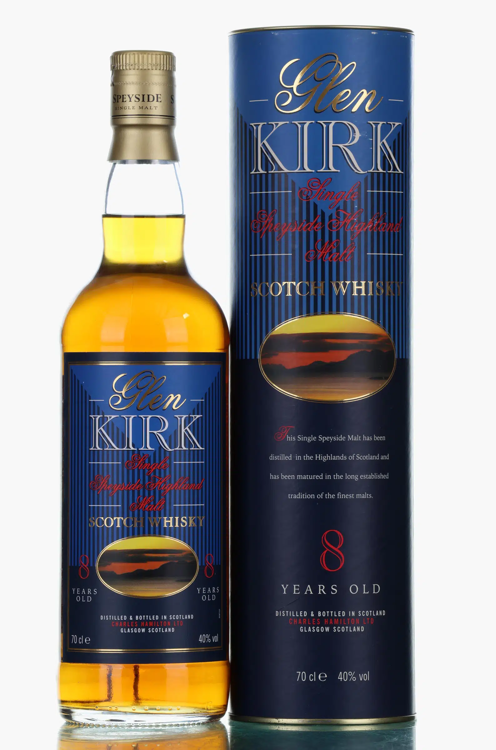 Glen Kirk Single Malt 8 Year Old, 40% whisky bottle