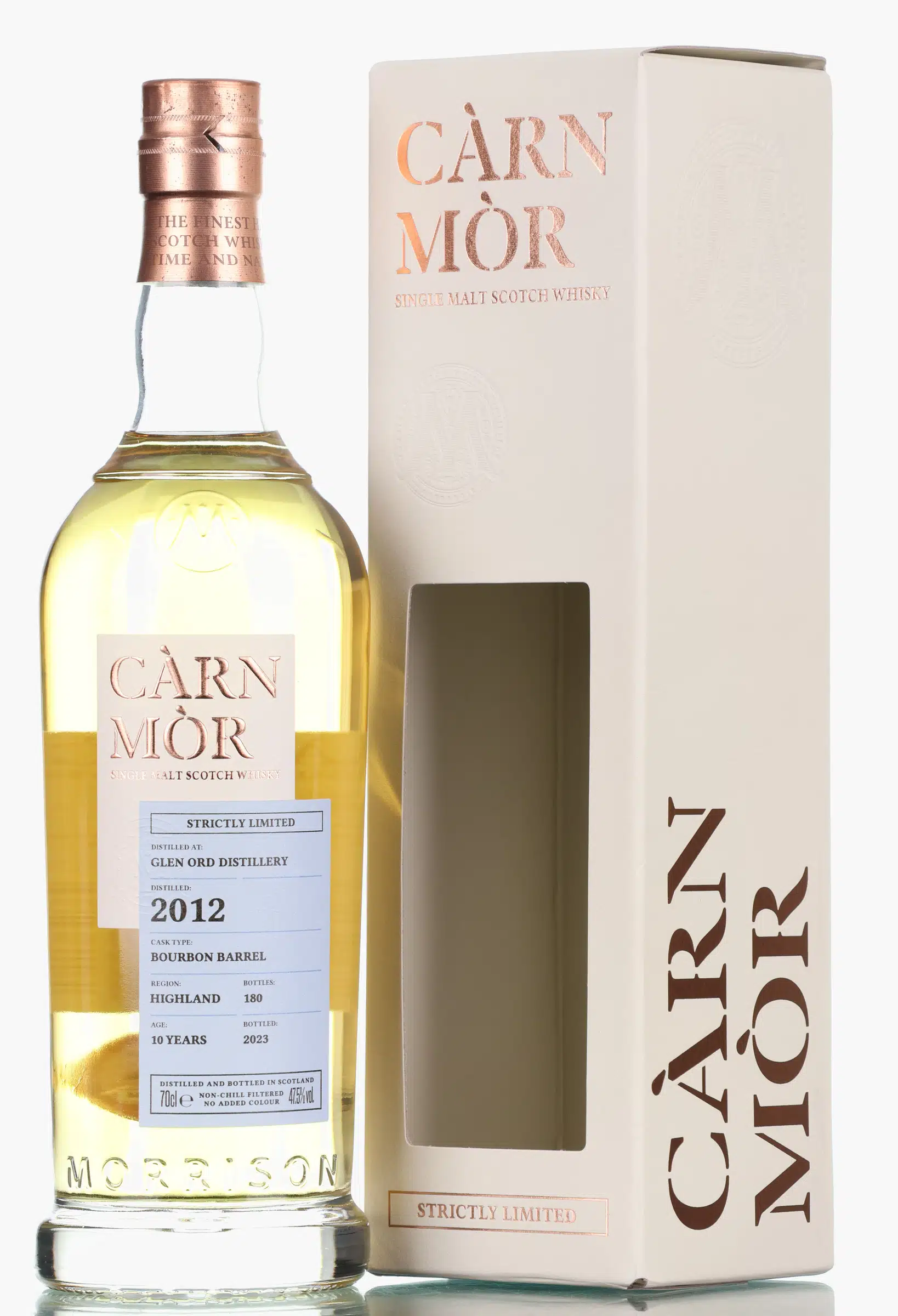 Glen Ord Carn Mor Strictly Limited 10 Year Old, Bourbon Cask, 2012, Carn Mor, 47.5% whisky bottle
