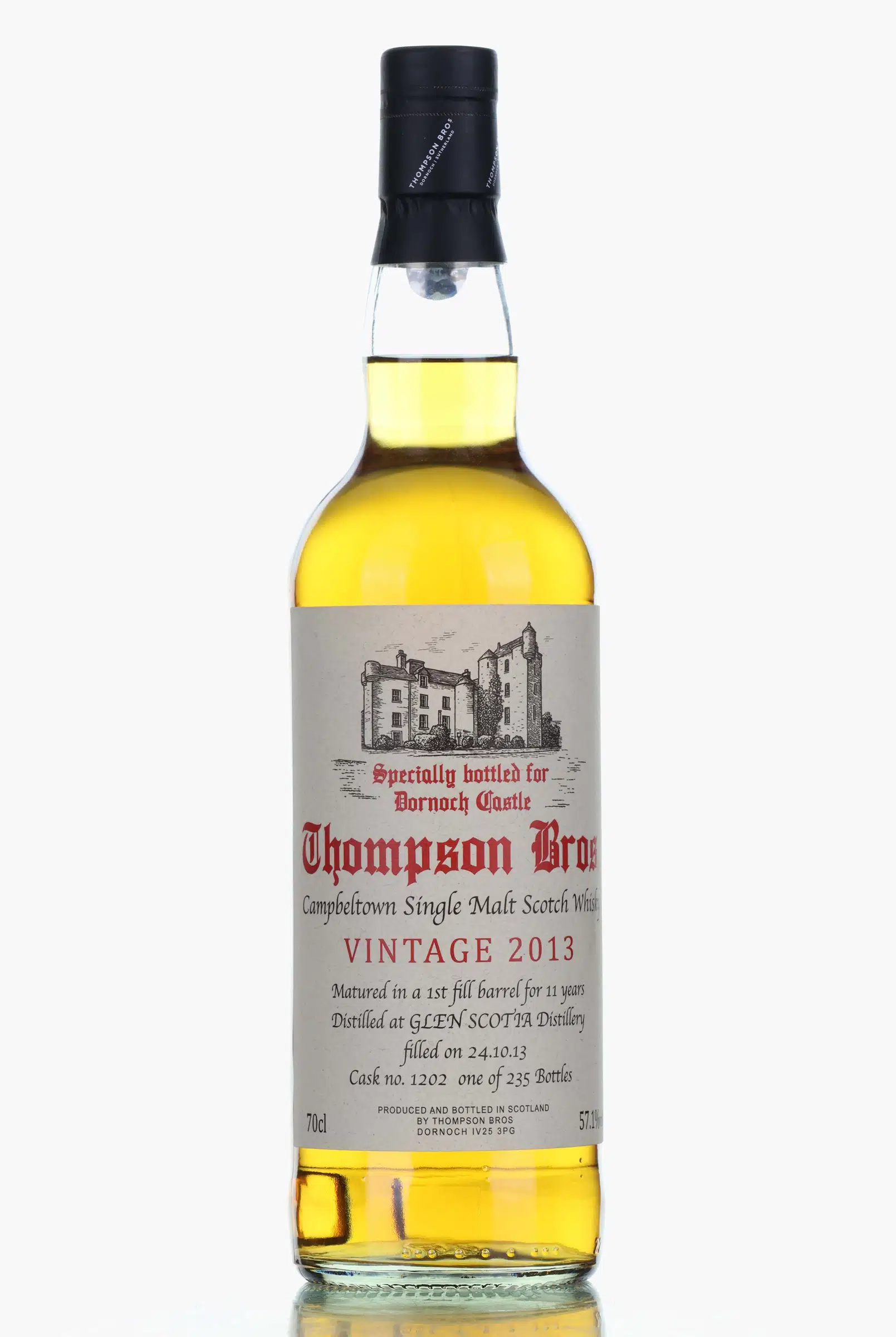 Glen Scotia 11 Years Old 2013 Thompson Bros Dornoch Castle Hotel 25th Anniversary