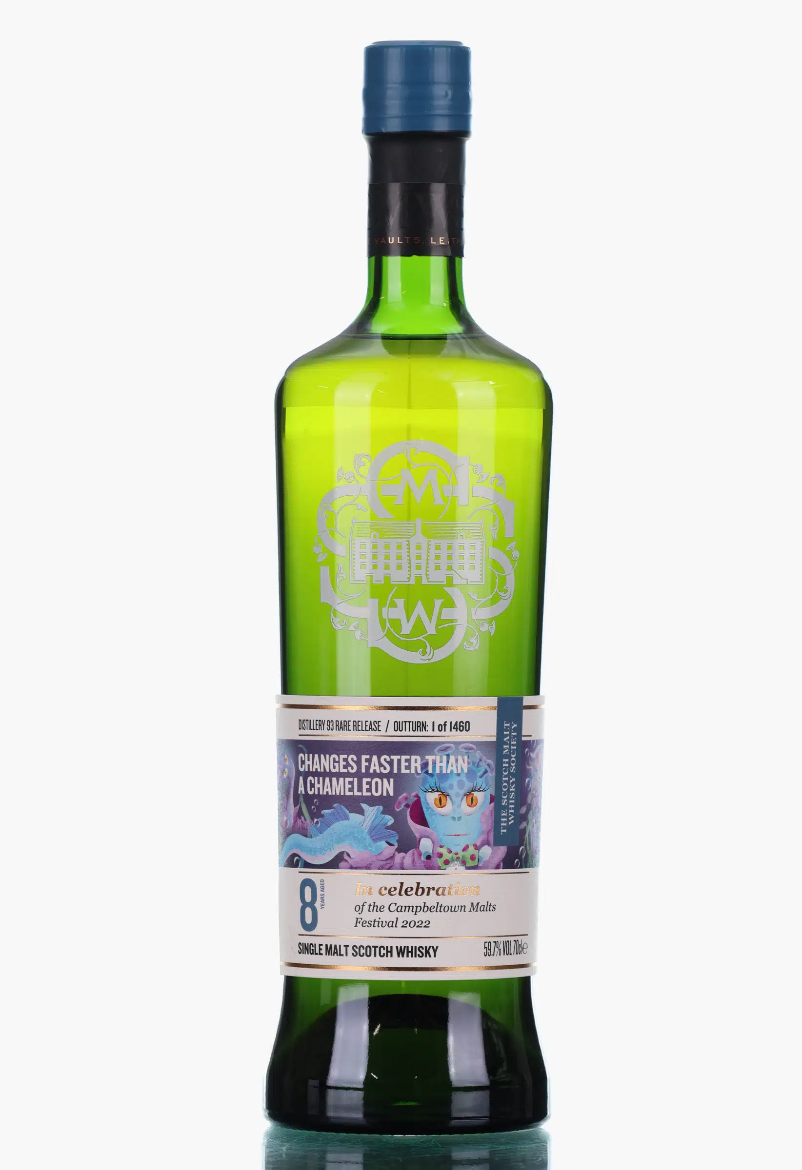 Glen Scotia Rare Release 8 Year Old, Bourbon Cask, Cask #93.180, 2013, Scotch Malt Whisky Society, 59.7% whisky bottle