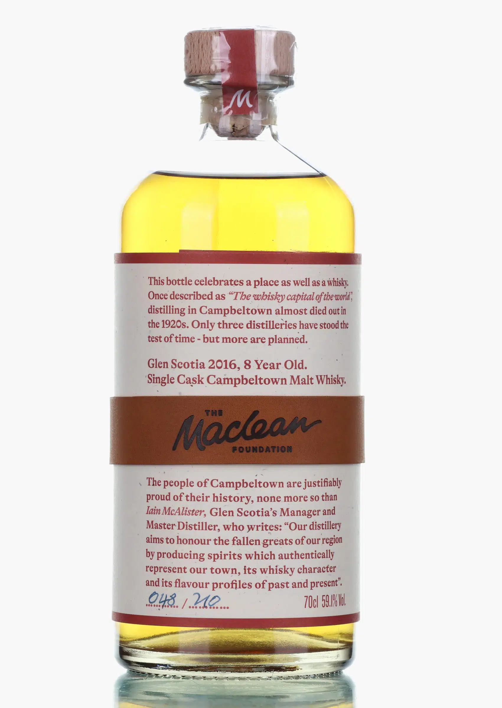 Glen Scotia 8 Years Old 2016 2024 The MacLean Foundation, Cask #4085, Bourbon Cask, Cask #4085, 2024, 59.1%