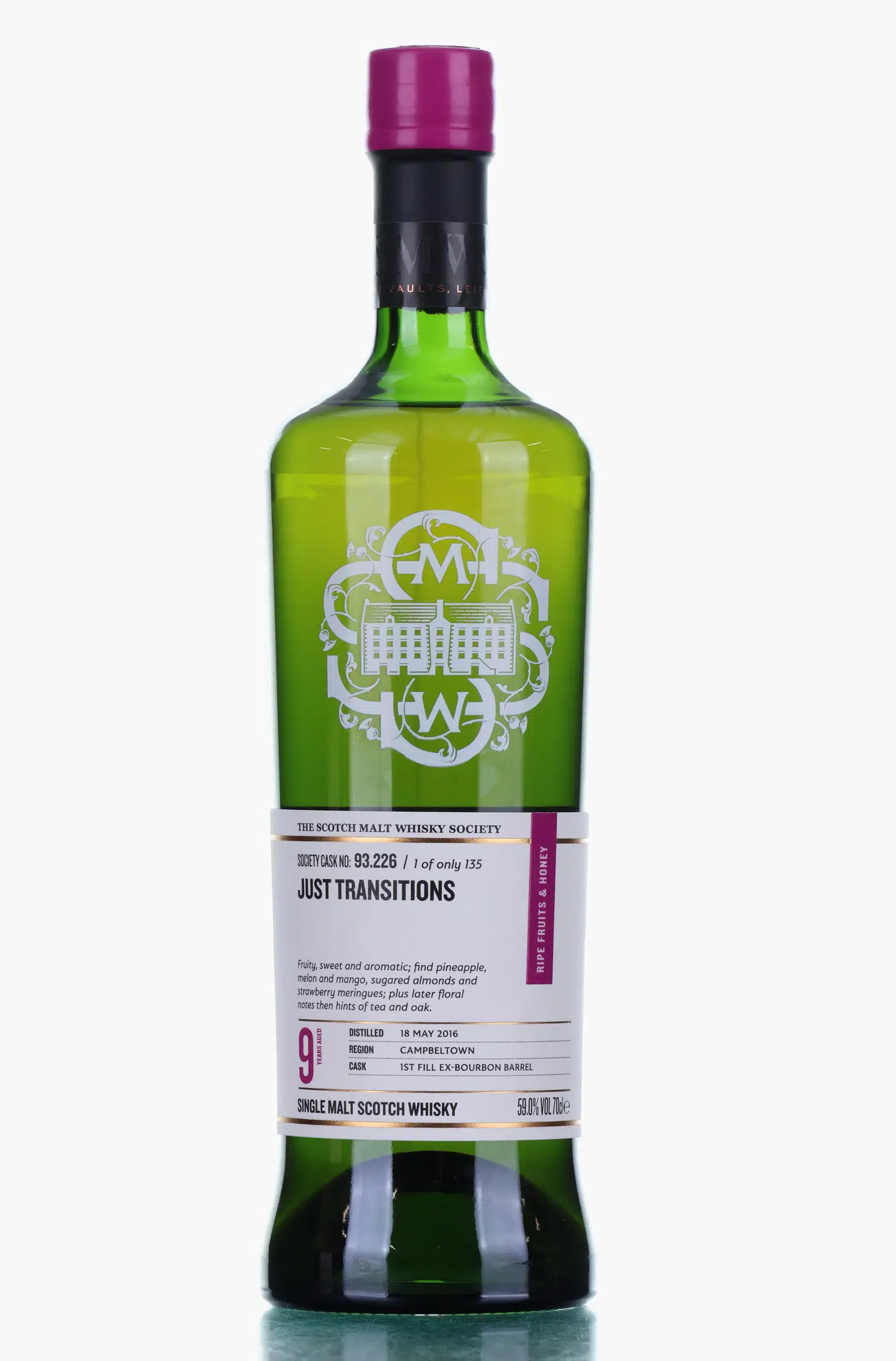 Glen Scotia Just Transitions 9 Year Old, Bourbon Cask, Cask #93.226, 2016, The Scotch Malt Whisky Society, 59%