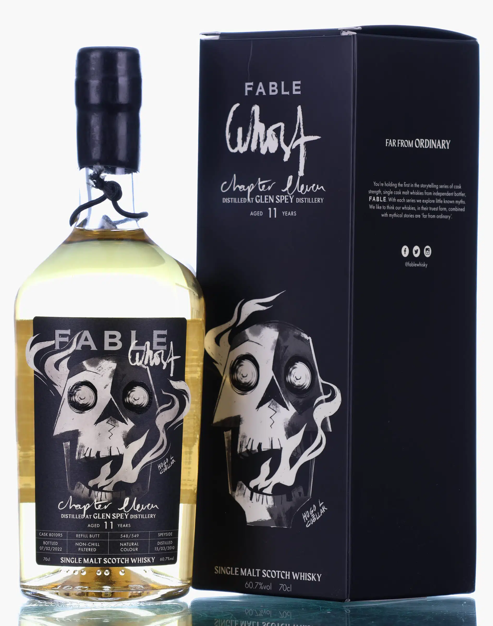 Glen Spey Fable Vol.1 Chapter 11 'Ghost' 11 Year Old, Refill Butt Cask, Cask #801095, 2010, Fable, 60.7% whisky bottle