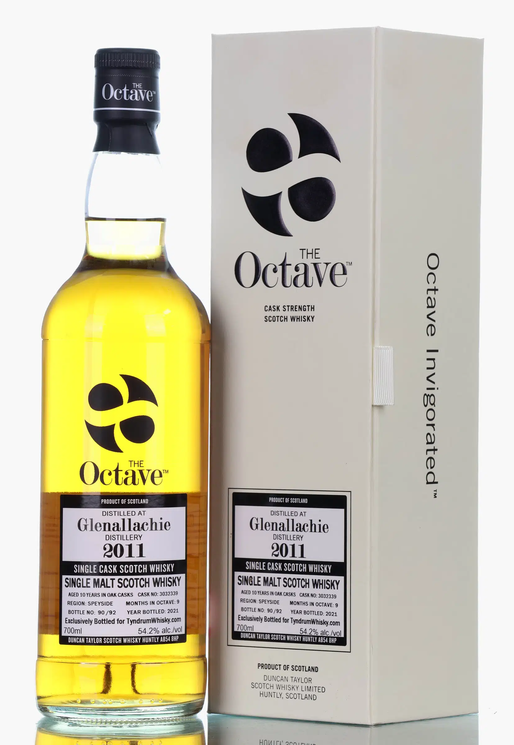Glenallachie The Octave 10 Year Old, Sherry Octave Cask, Cask #2110001, 2011, Duncan Taylor, 54.2% whisky bottle