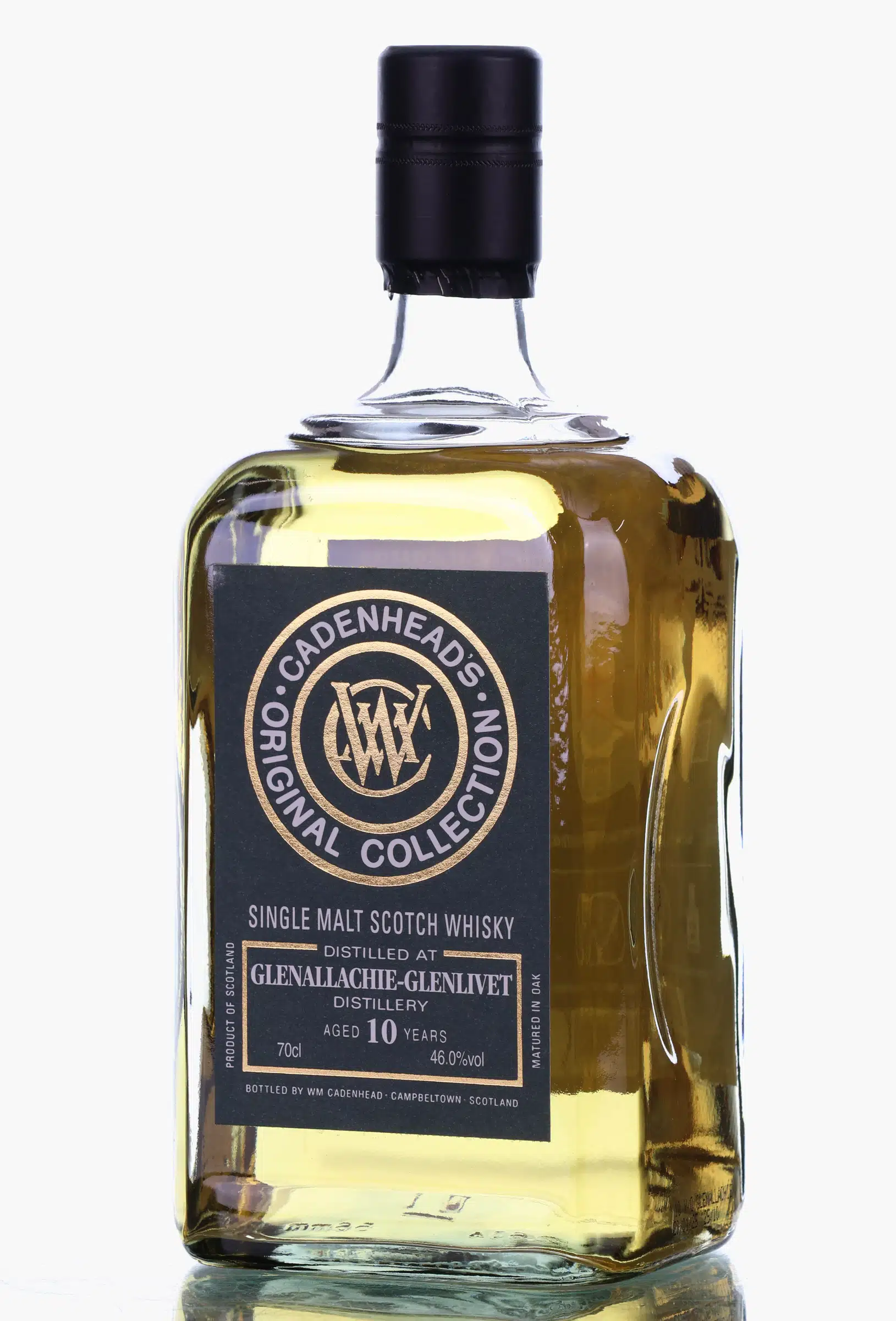 GlenAllachie Original Collection 10 Year Old, Bourbon Cask, 2014, Cadenhead's, 46% whisky bottle