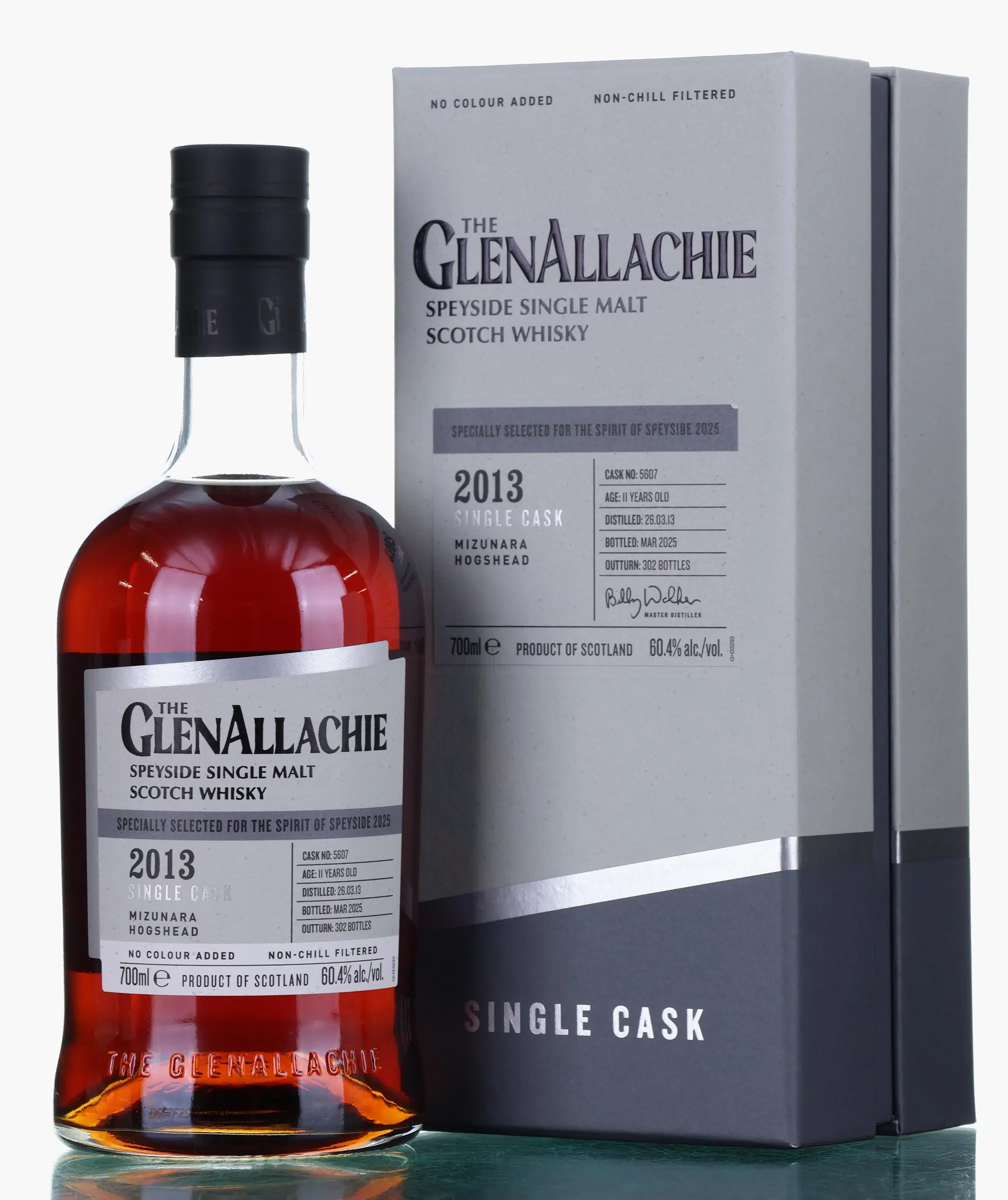 GlenAllachie Spirit of Speyside Whisky Festival 2025 11 Year Old, Mizunara Hogshead Cask, Cask #5607, 2025, 60.4% whisky bottle