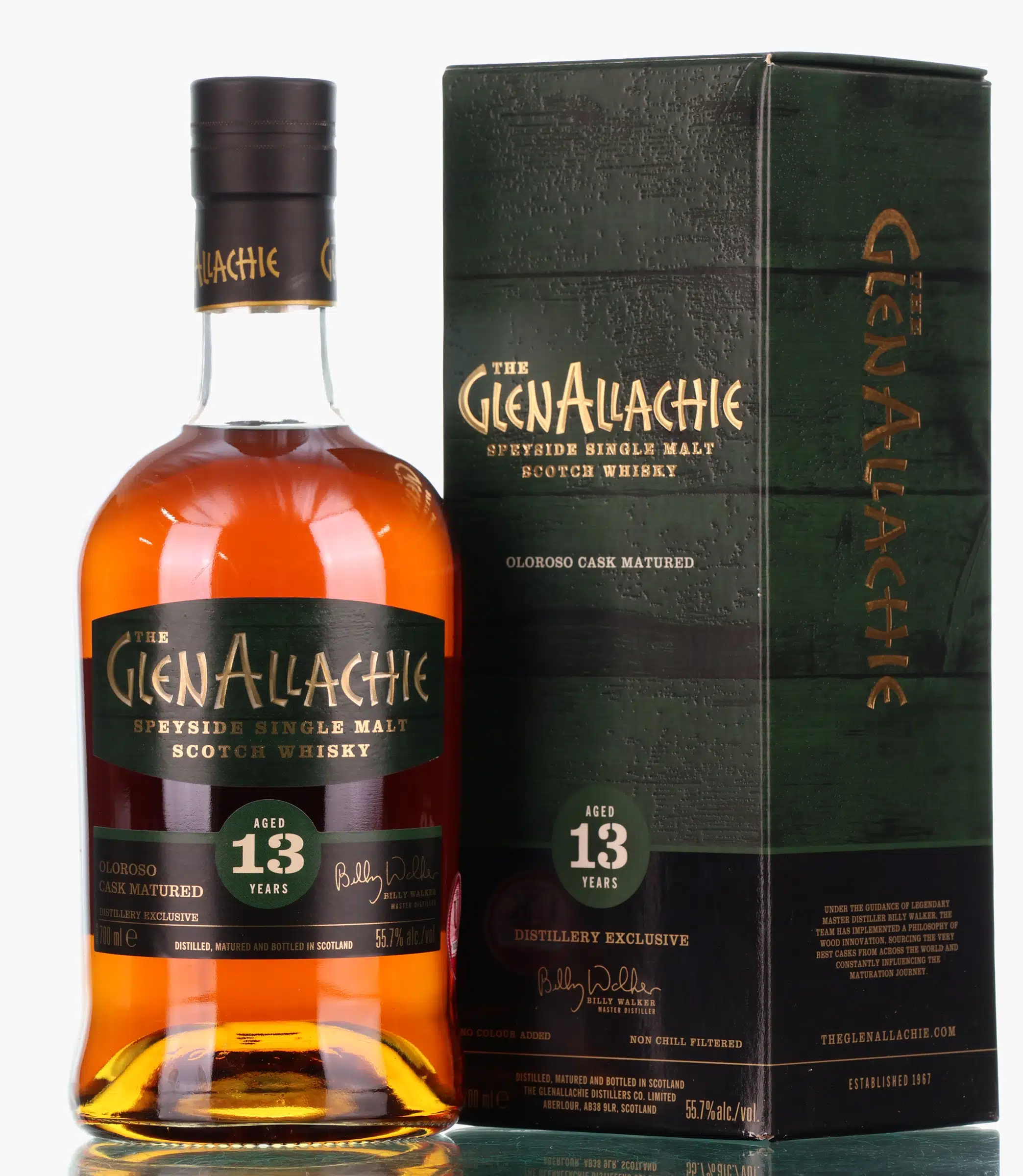 GlenAllachie Oloroso Cask Matured Distillery Exclusive 13 Year Old, Oloroso Cask, 2023, 55.7% whisky bottle