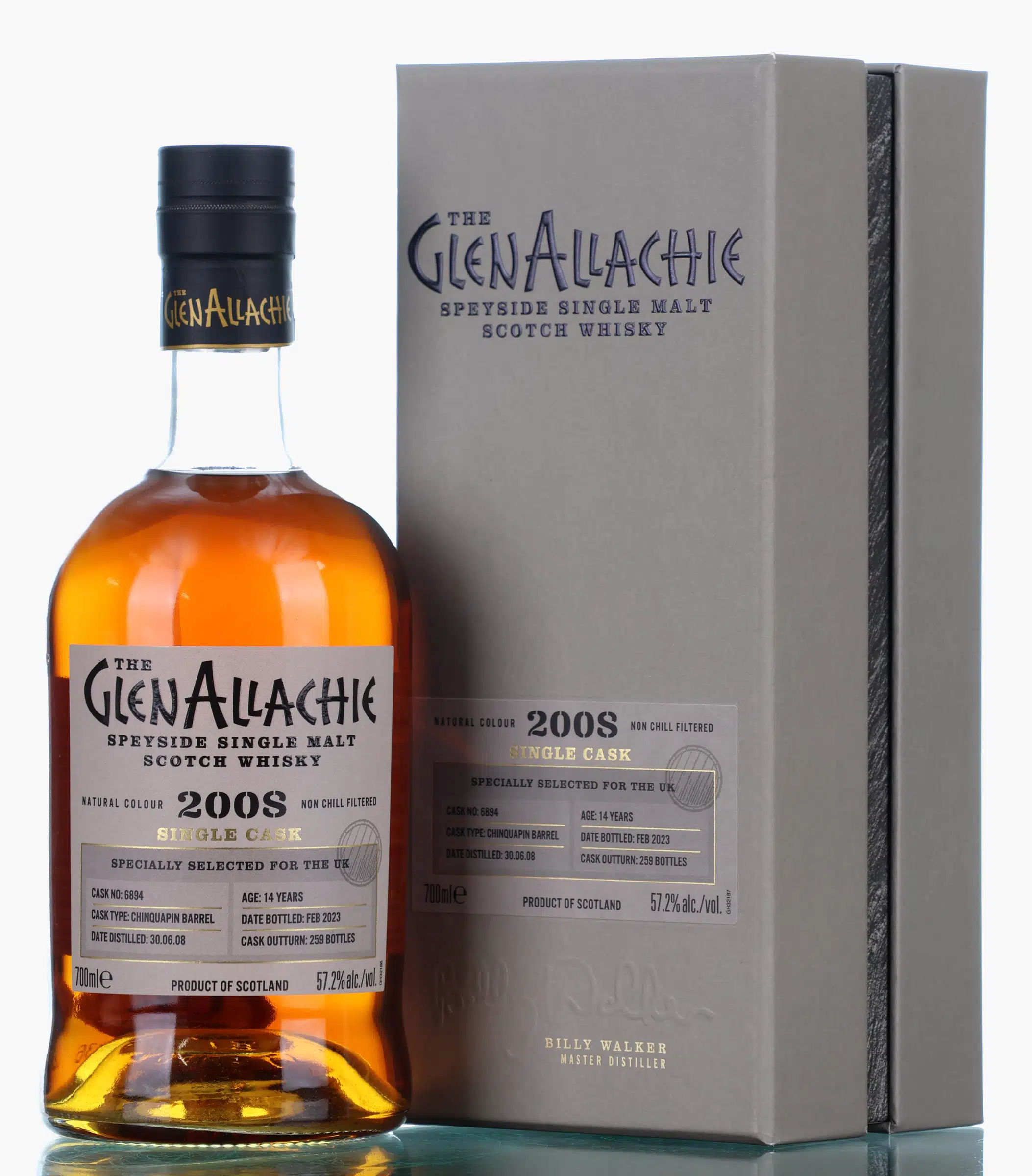 Glenallachie Single Cask #6894 (UK Exclusive) 14 Year Old, Chinquapin Barrel Cask, 2023, 57.2% whisky bottle