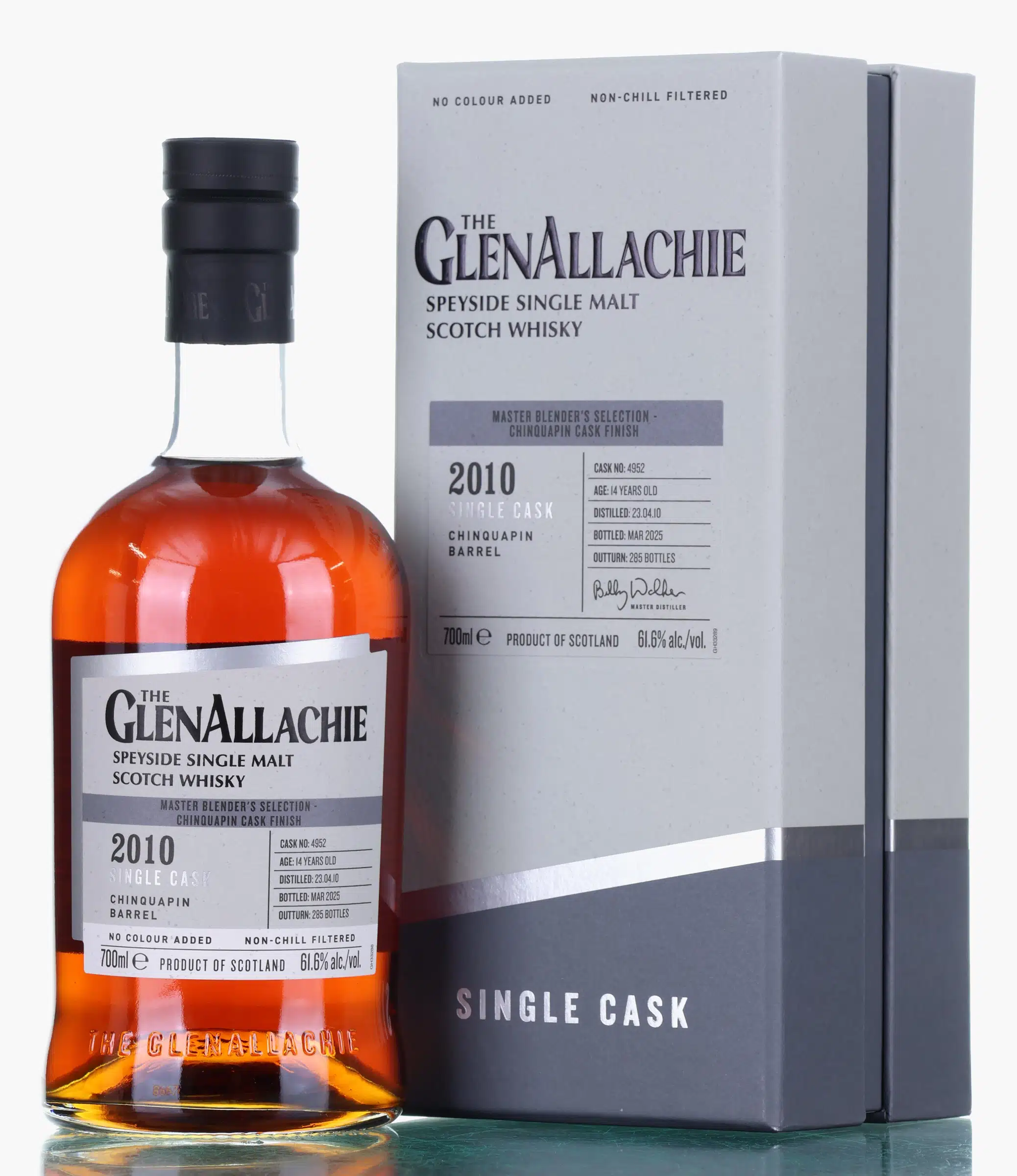 GlenAllachie Master Blender's Selection 14 Year Old, Chinquapin Barrel Cask, Cask #4952, 2025, 61.6% whisky bottle