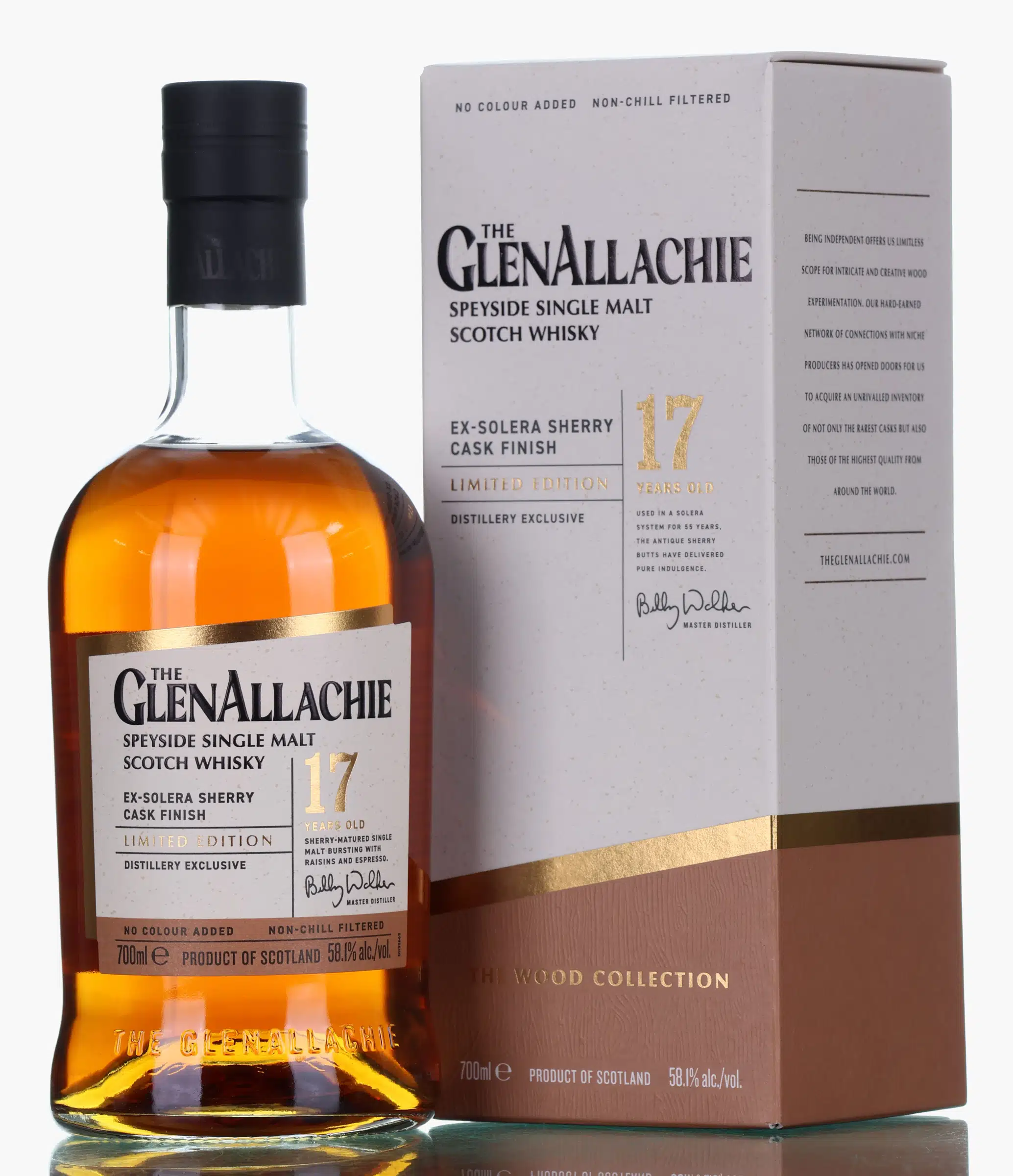 Glenallachie The Wood Collection Ex-Solera Sherry Cask Finish 17 Year Old, Sherry Cask, 2024, 58.1% whisky bottle