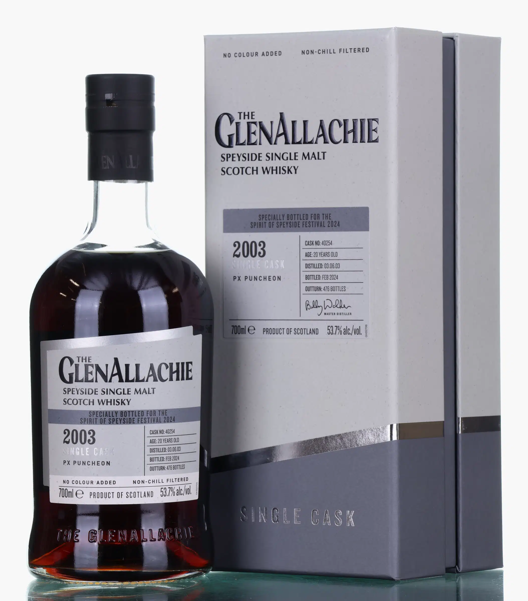 Glenallachie Spirit of Speyside Festival 2024 20 Year Old, Sherry Cask, Cask #40254, 2024, 53.7% whisky bottle
