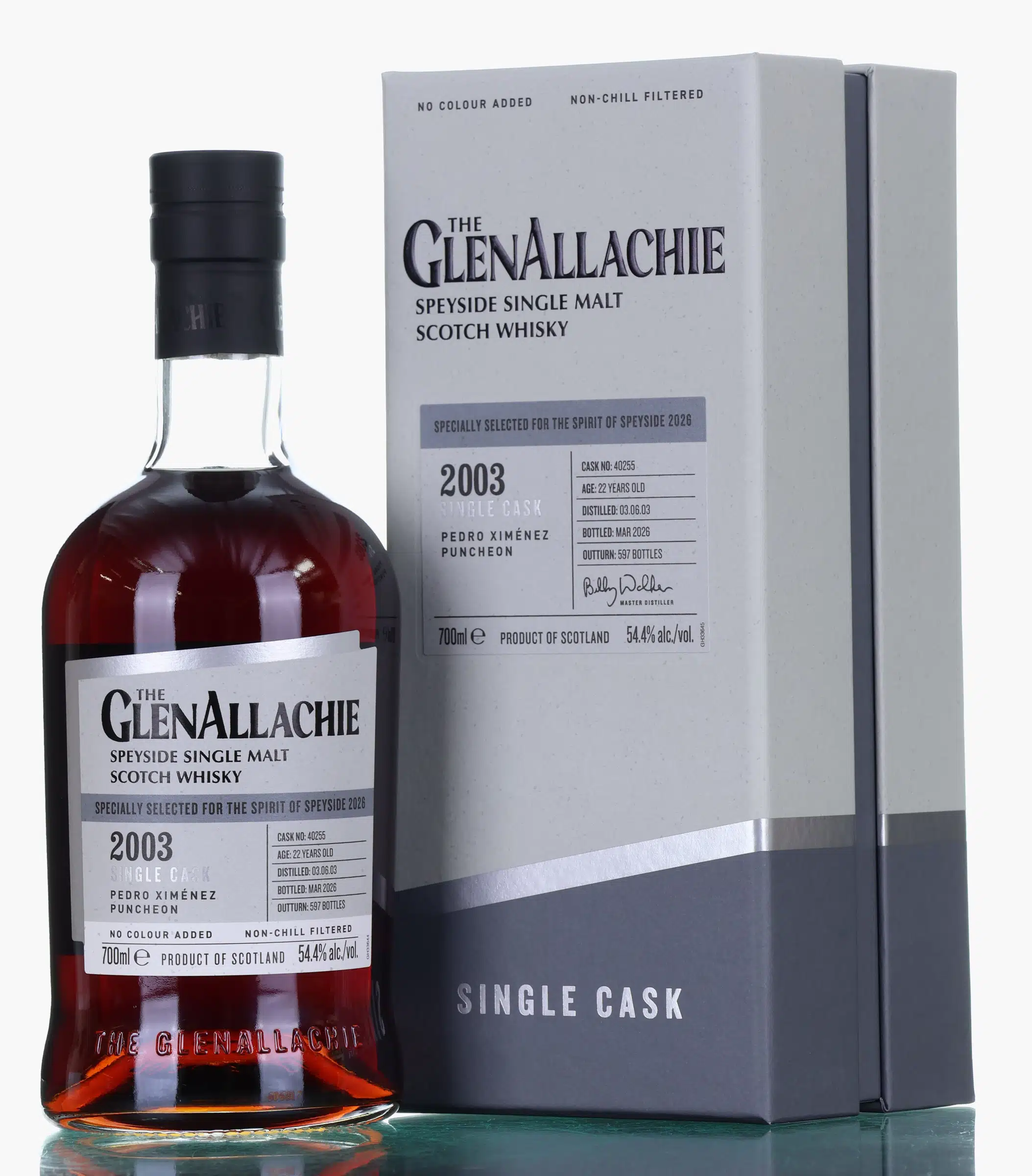 Glenallachie Spirit of Speyside Whisky Festival 2026 22 Year Old, Sherry Cask, Cask #40255, 2026, 54.4% whisky bottle