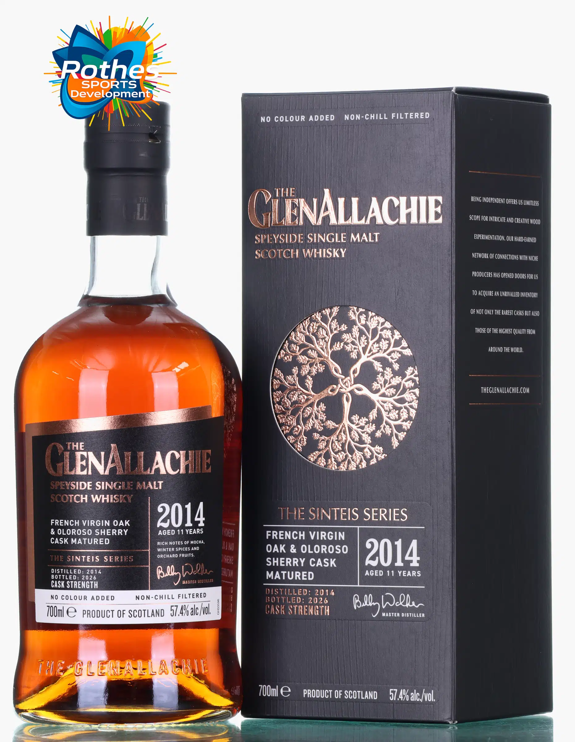 GlenAllachie The Sinteis Series Part III 11 Year Old, French Virgin Oak & Oloroso Sherry Cask, 2026, 57.4% whisky bottle