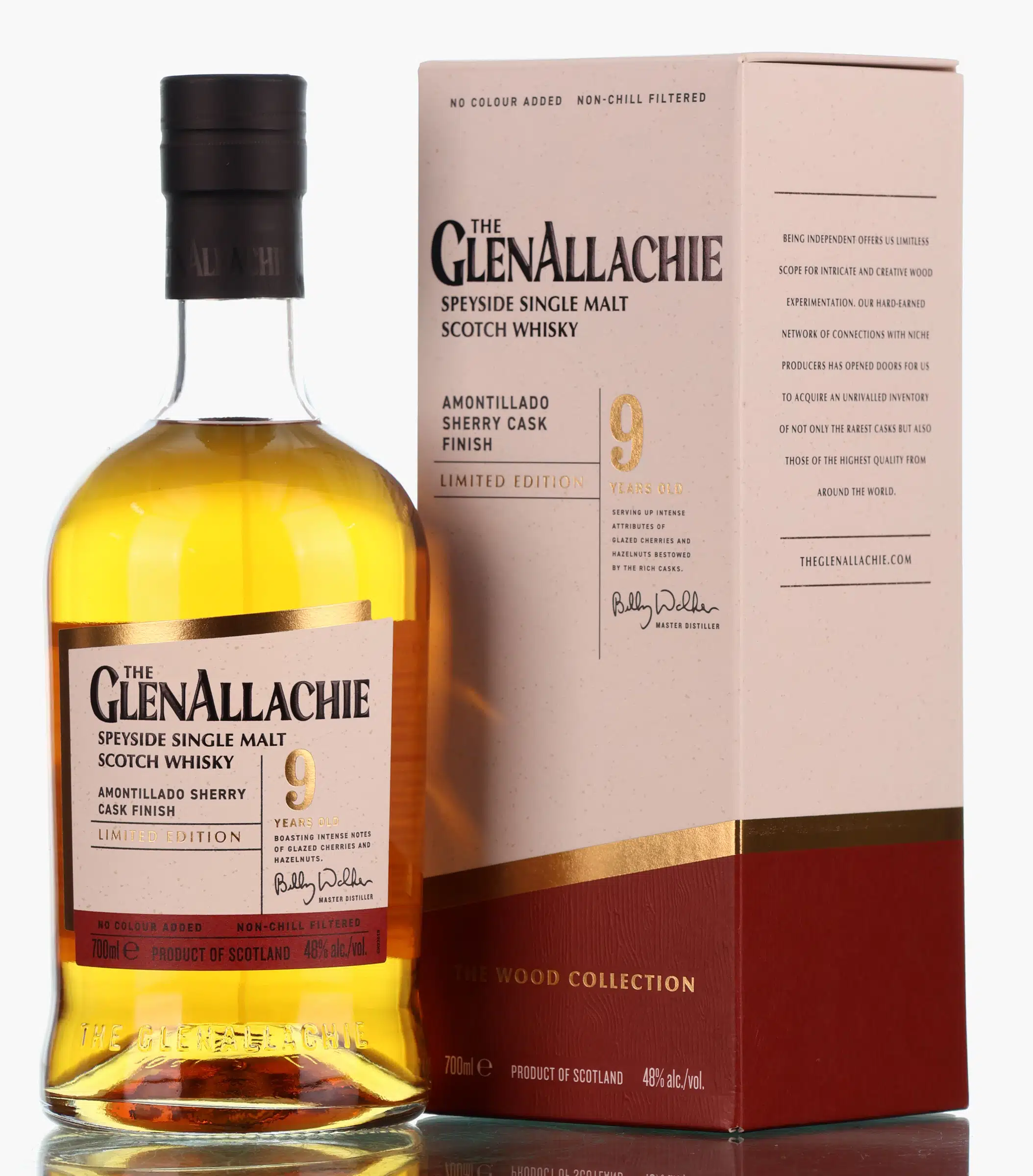 GlenAllachie Amontillado Sherry Cask Finish 9 Year Old, Bourbon & Amontillado Sherry Cask, 2024, 48% whisky bottle