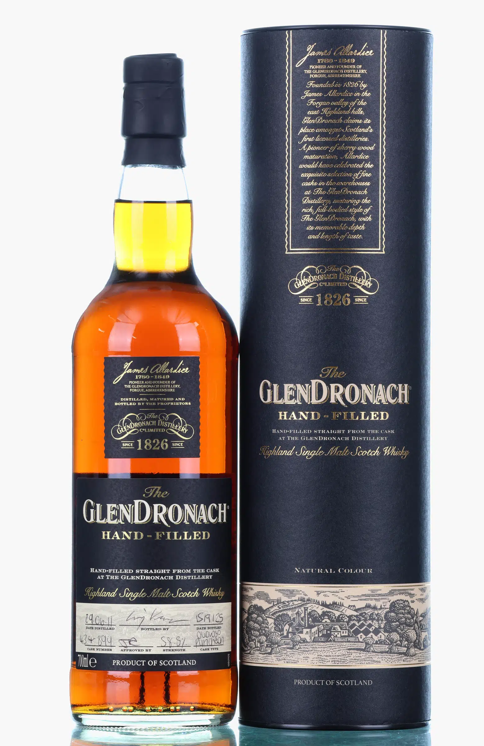 Glendronach Hand Filled 14 Year Old, Oloroso Puncheon Cask, Cask #434-889, 2025, 58.5% whisky bottle