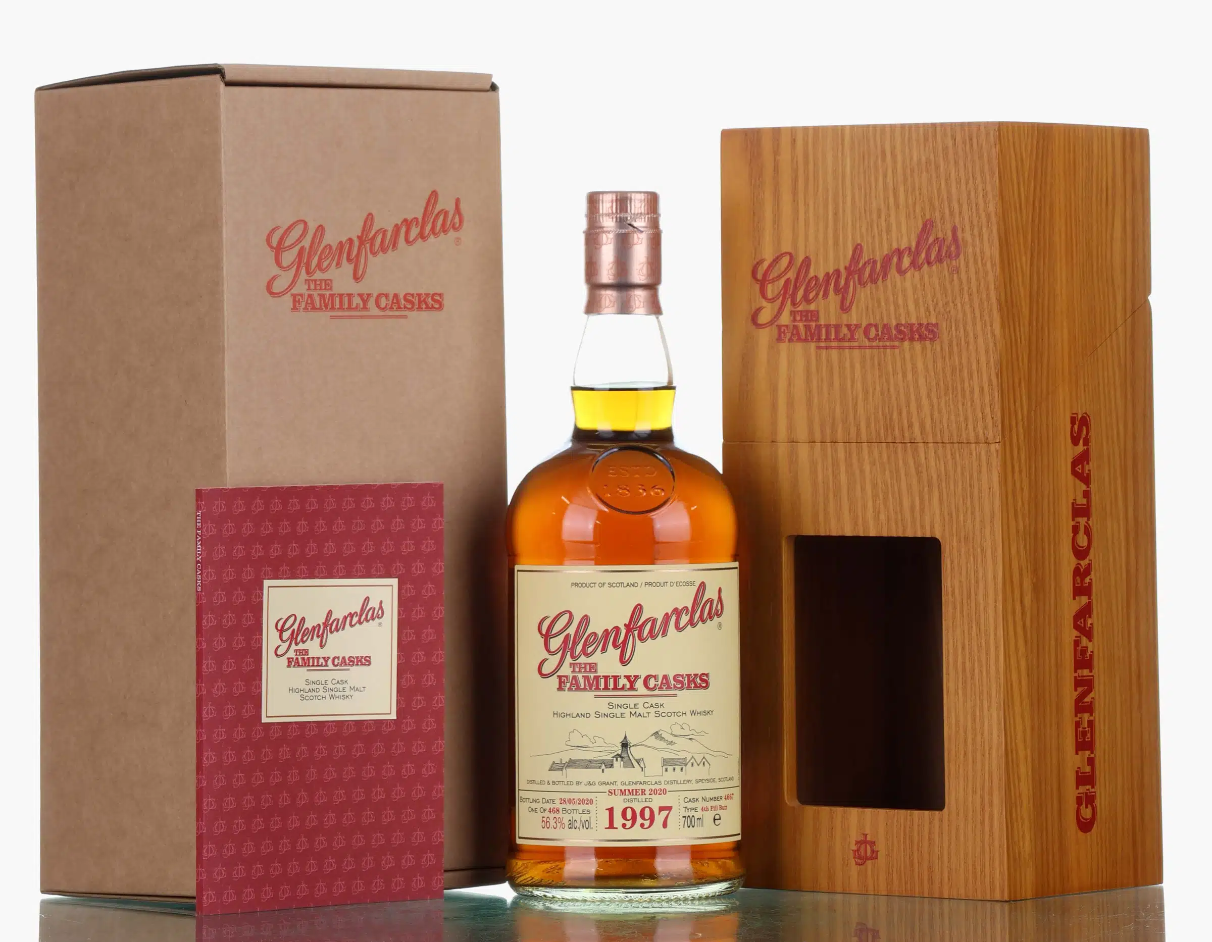 Glenfarclas The Family Cask 23 Year Old, Fourth-fill Butt Cask, Cask #4667, 2020, 56.3% whisky bottle