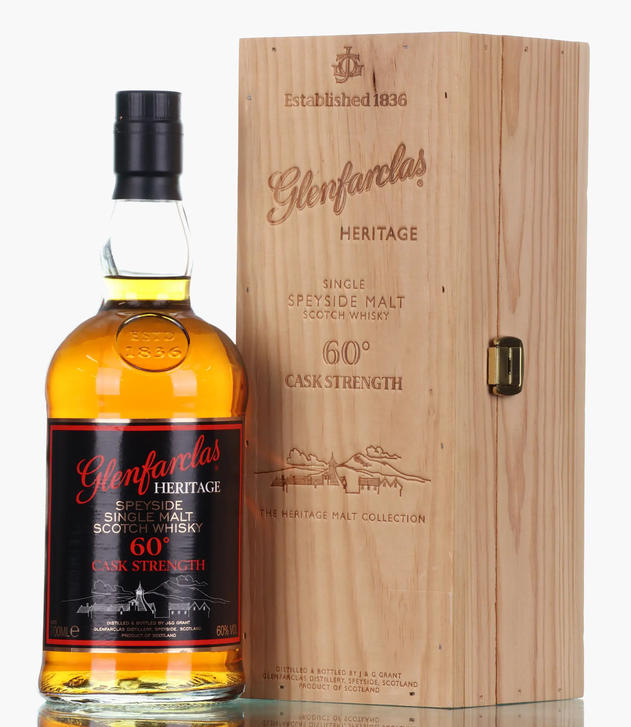Glenfarclas Heritage Collection Cask Strength, European Oak Sherry & American Oak Cask, 2022, 60% whisky bottle