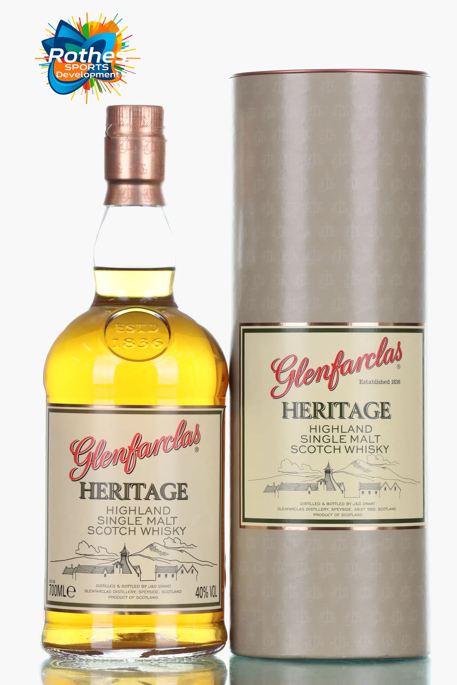 Glenfarclas Heritage European Release, Bourbon & Sherry Cask, 40% whisky bottle