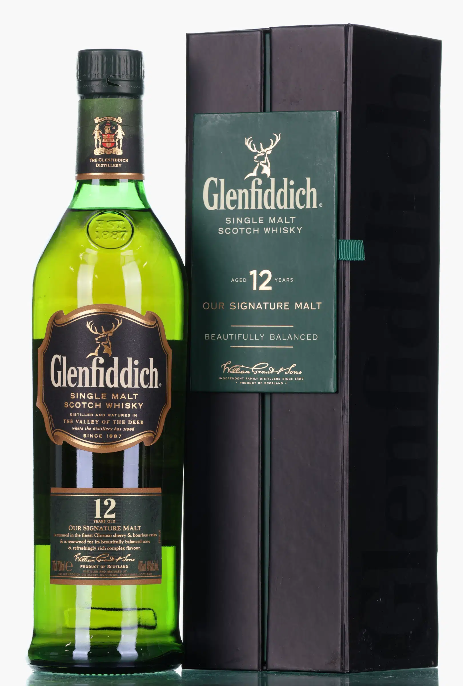 Glenfiddich Our Signature Malt 12 Year Old, Oloroso Sherry & Bourbon Cask, 40% whisky bottle