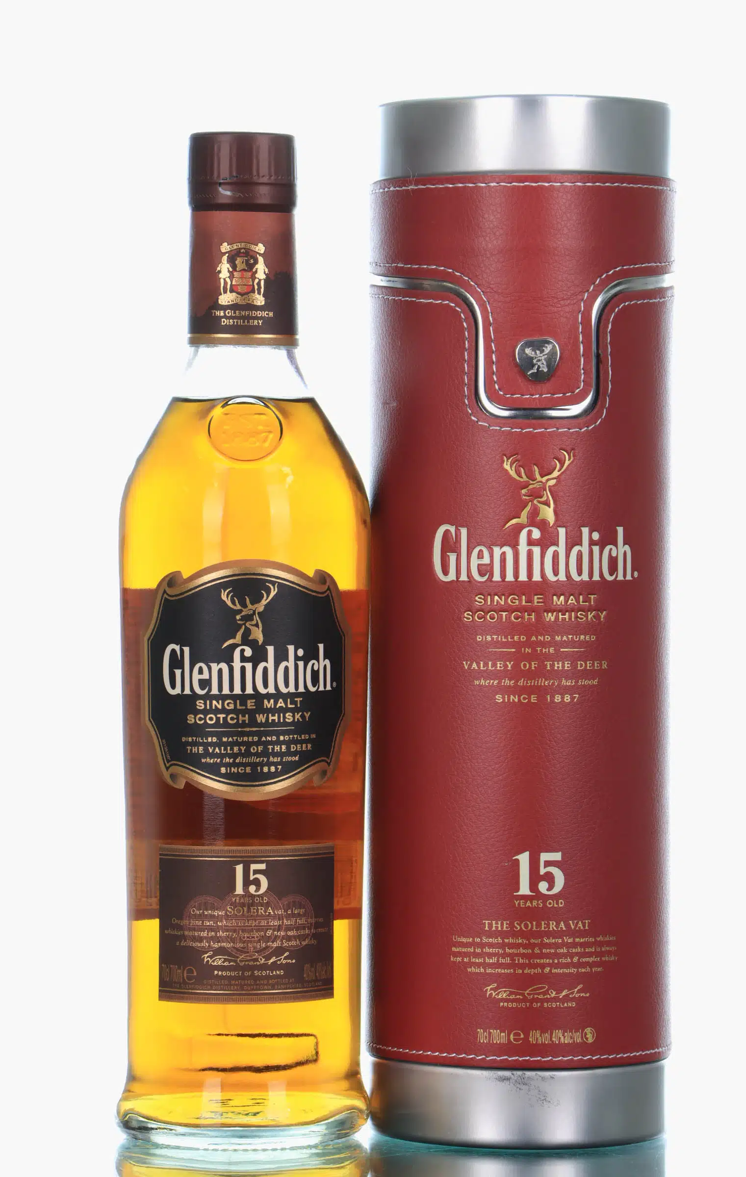 Glenfiddich 15 Year Old The Solera Vat, 40% whisky bottle