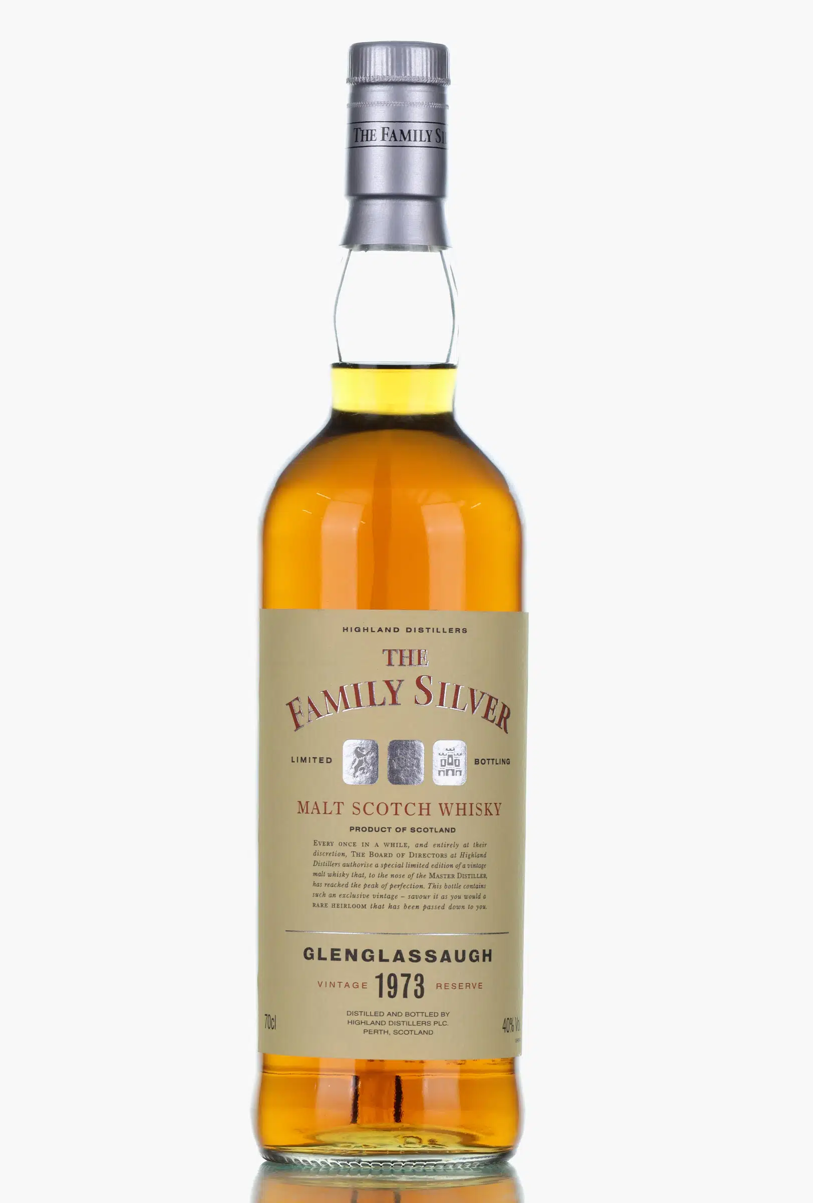 Glenglassaugh The Family Silver, 1998, 40% whisky bottle