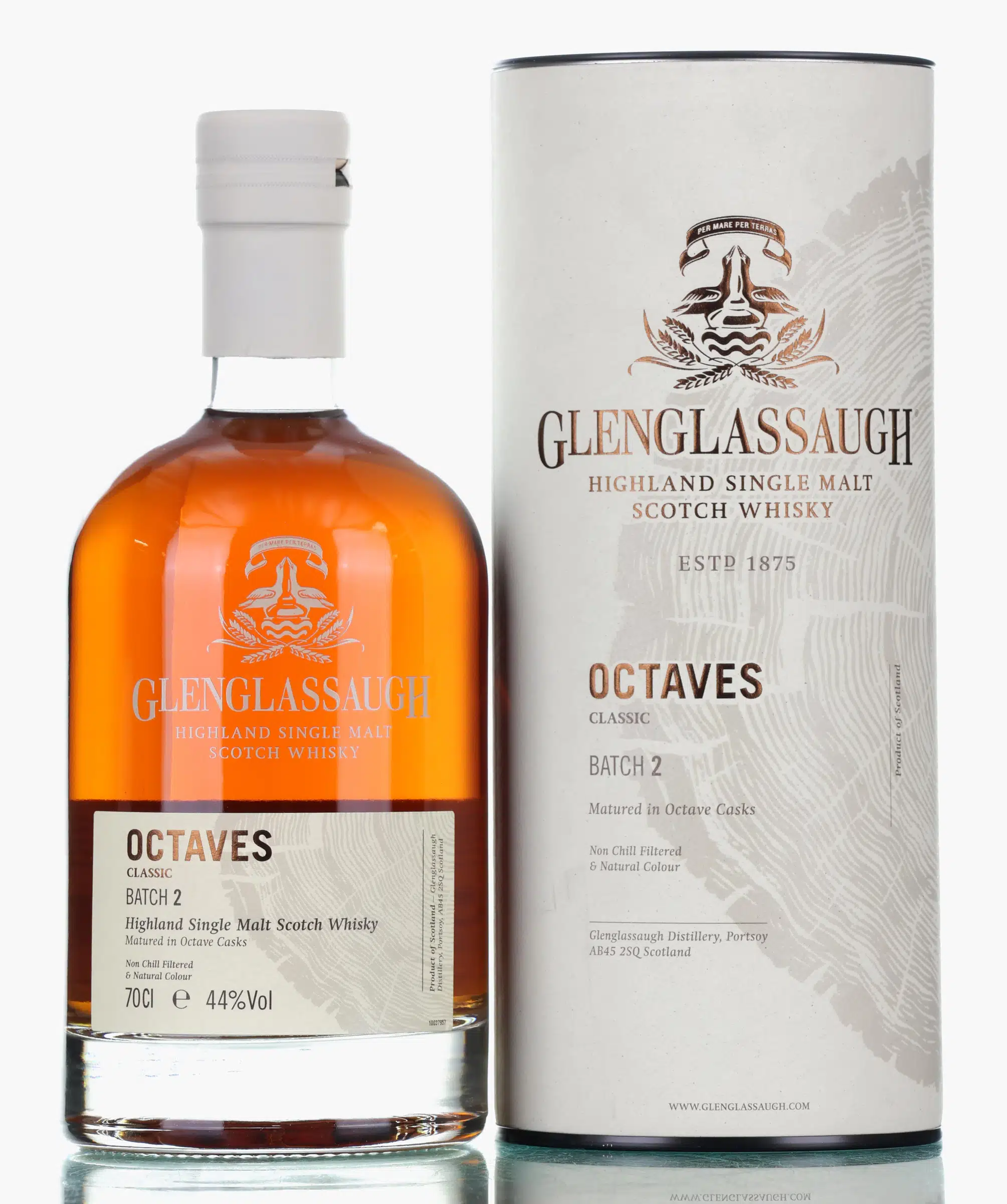 Glenglassaugh Octaves Classic, Bourbon & Sherry Cask, Batch No. 2, 2018, 44%