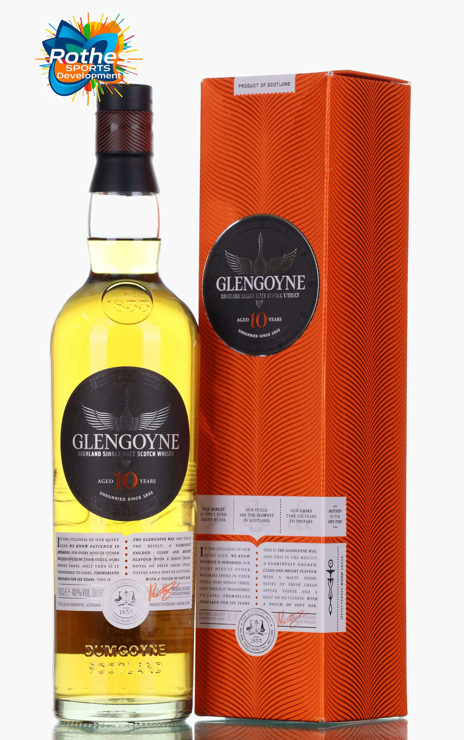 Glengoyne 10 Year Old, Sherry Cask, 40% whisky bottle