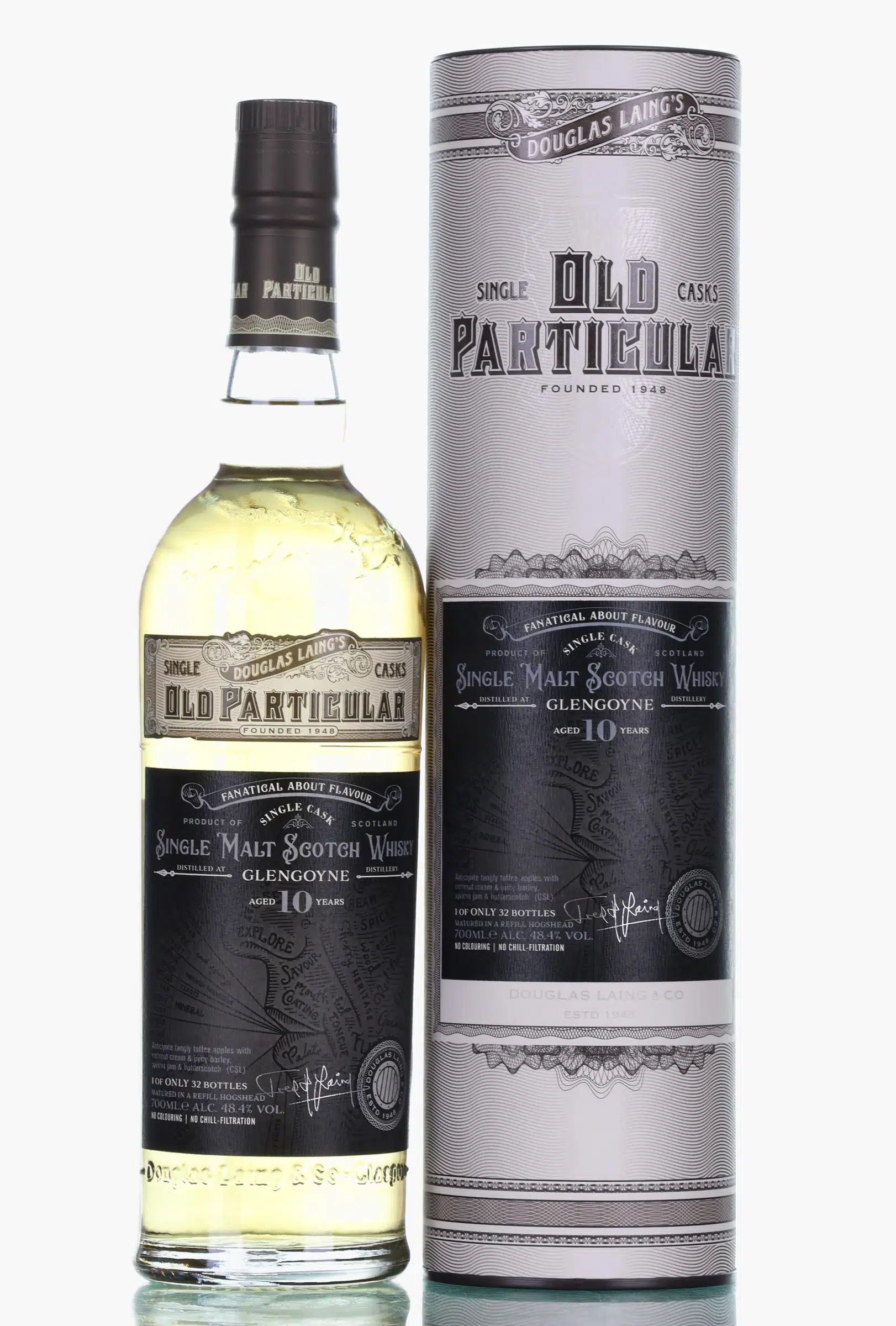 Glengoyne Old Particular 10 Year Old, Hogshead Cask, Douglas Laing, 48.4% whisky bottle