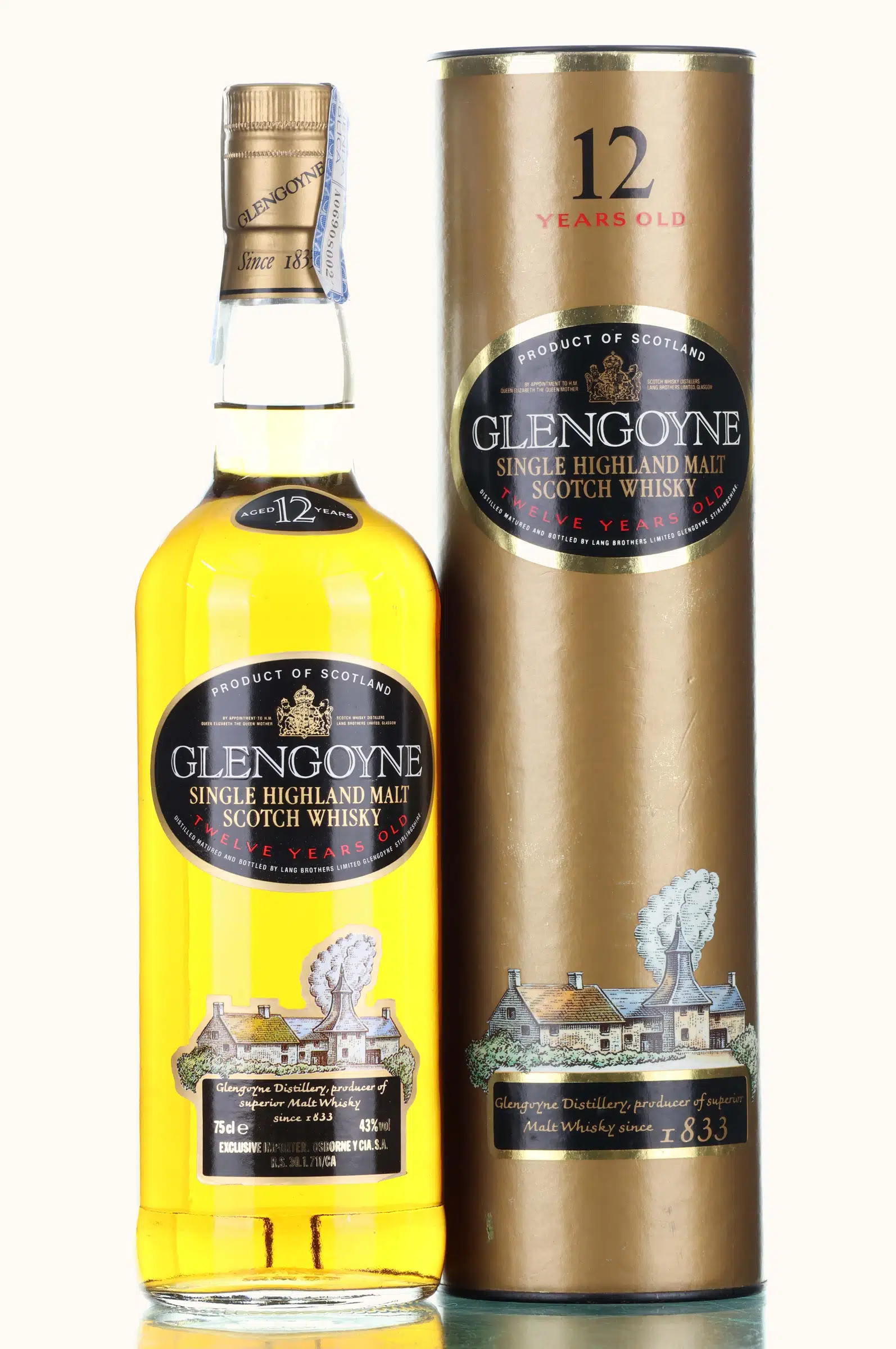 Glengoyne 12 Year Old, Bourbon & Sherry Cask, 2018, 43% whisky bottle