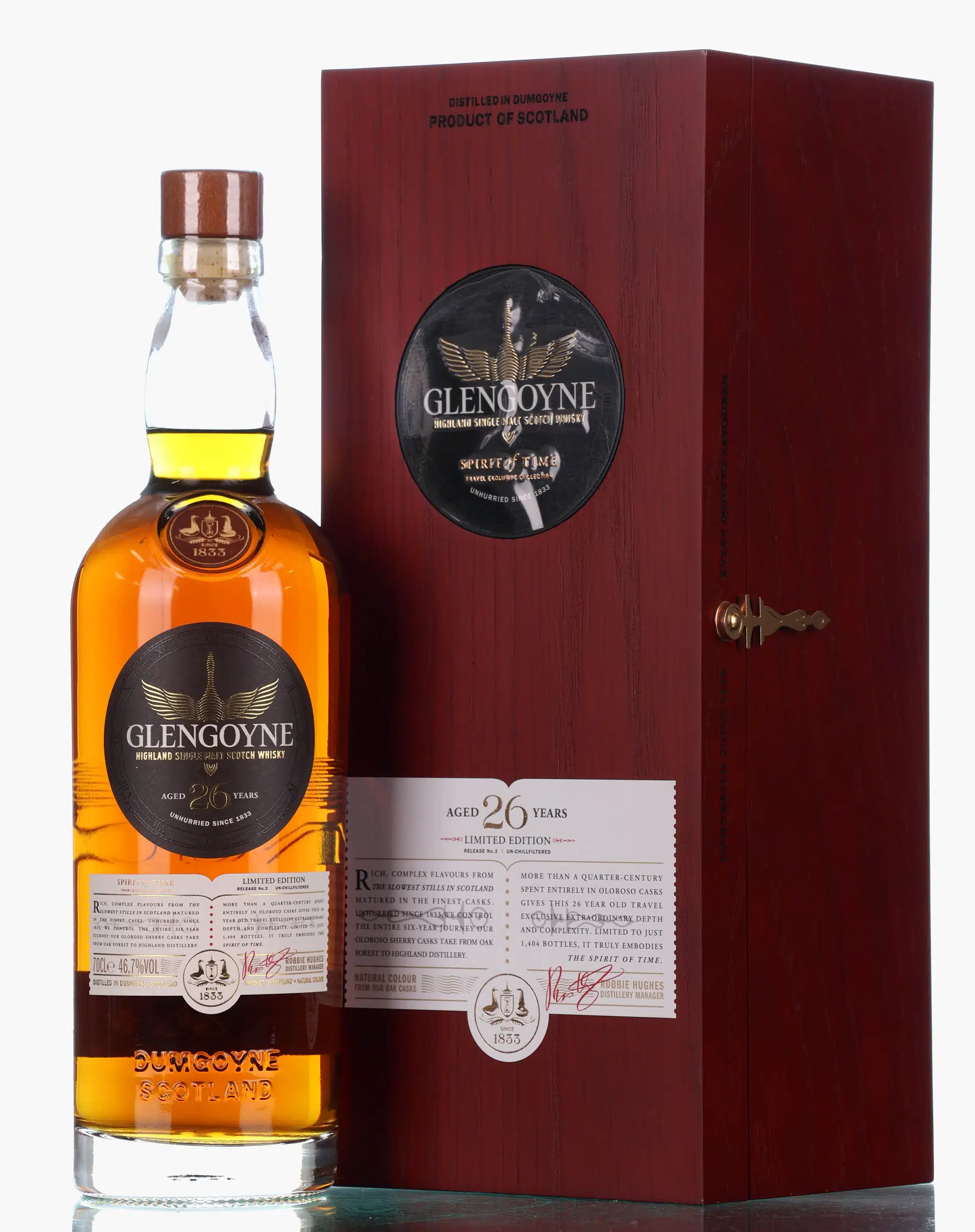 Glengoyne Spirit Of Time Travel Exclusive Release No. 2 26 Year Old, Oloroso Sherry Cask, 2022, 46.7% whisky bottle