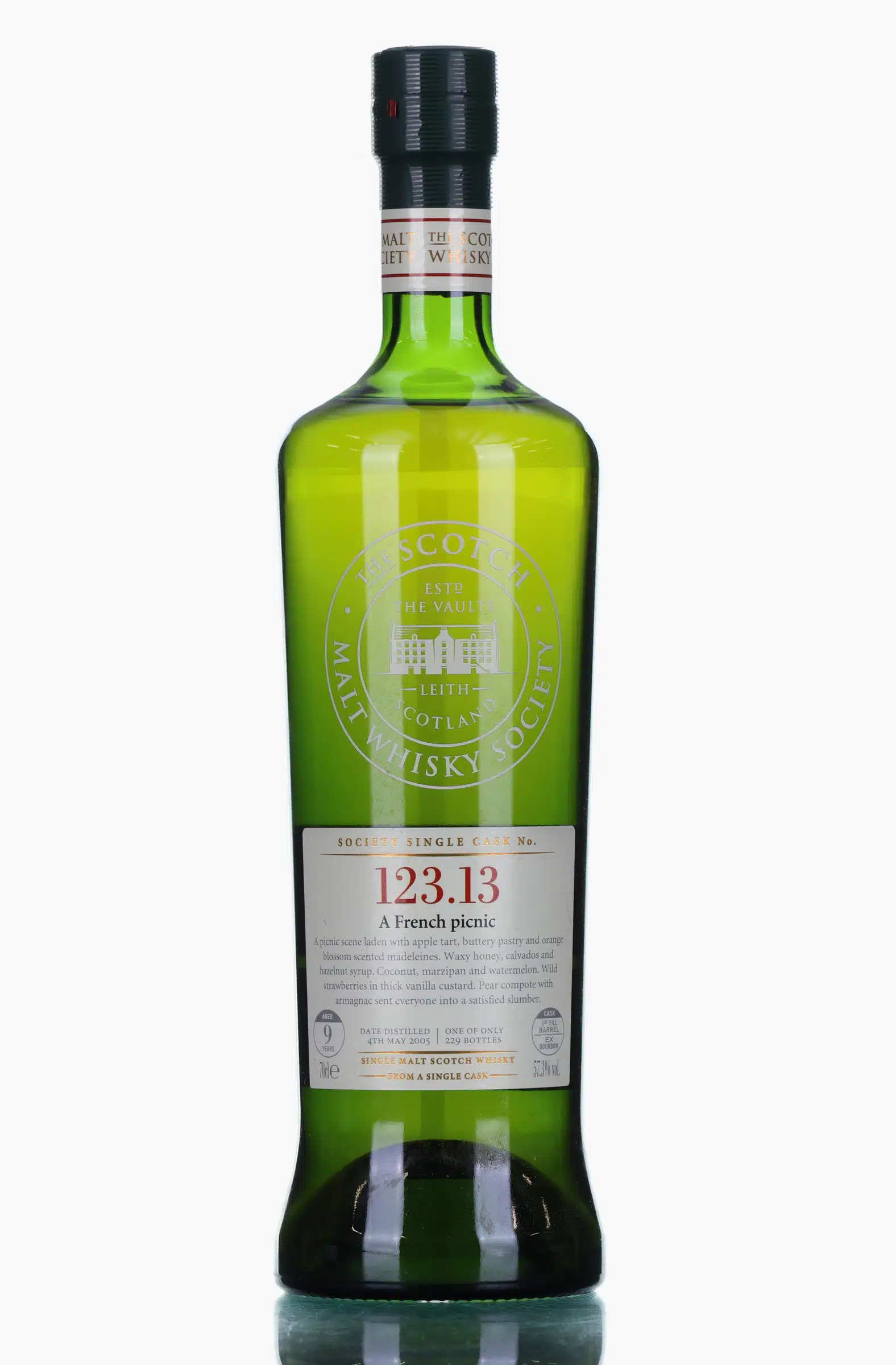 Glengoyne A French Picnic 9 Year Old, Bourbon Cask, Cask #123.13, 2005, The Scotch Malt Whisky Society, 57.3% whisky bottle