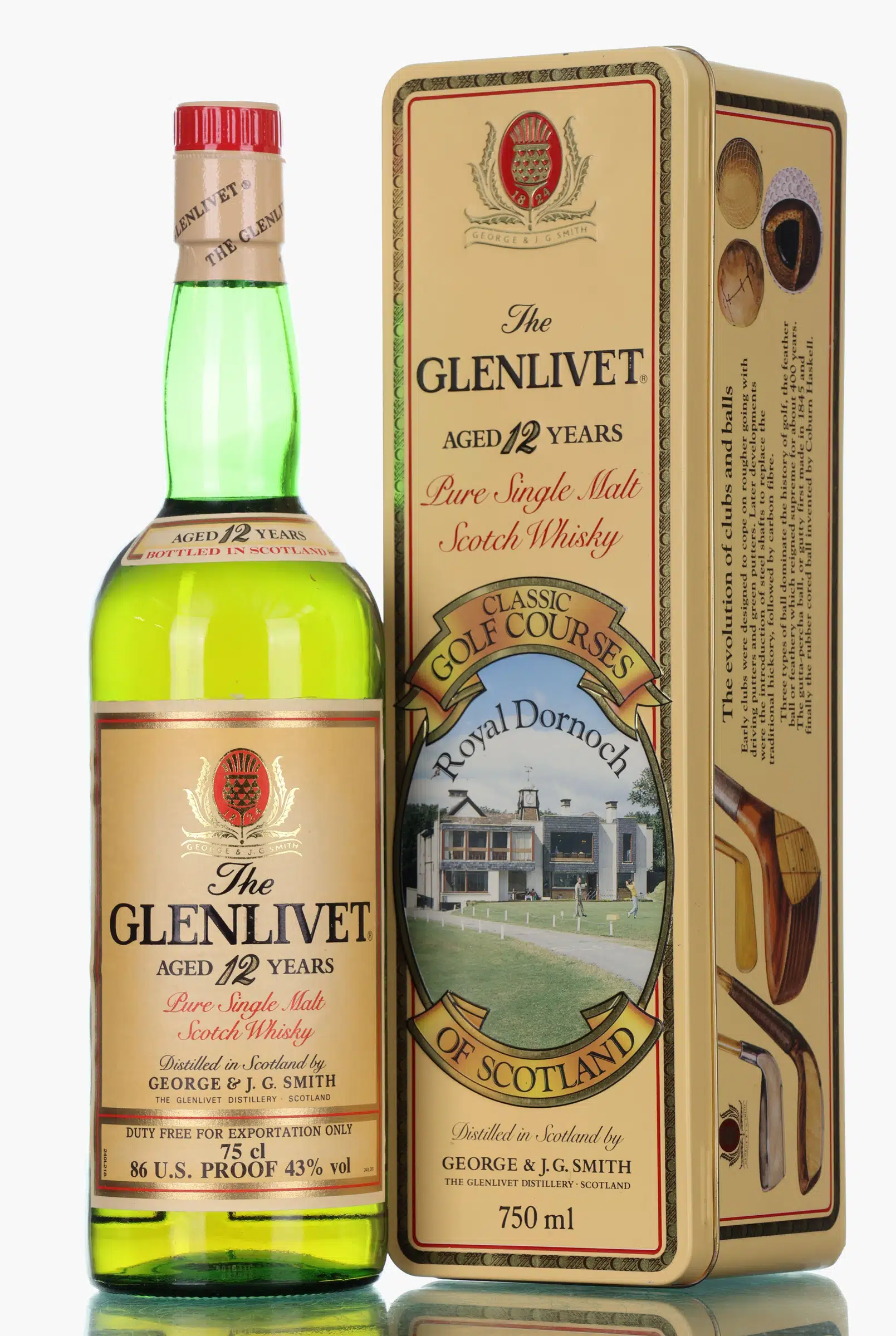 Glenlivet Classic Golf Courses Royal Dornoch 12 Year Old, 43% whisky bottle