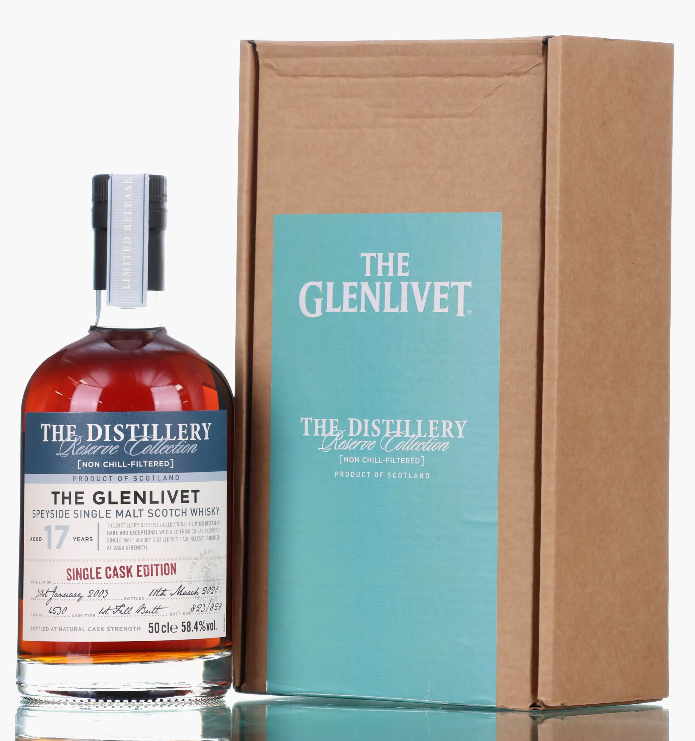 Glenlivet The Distillery Reserve Collection 17 Year Old, 1st Fill Butt Cask, 2020, 58.4% whisky bottle