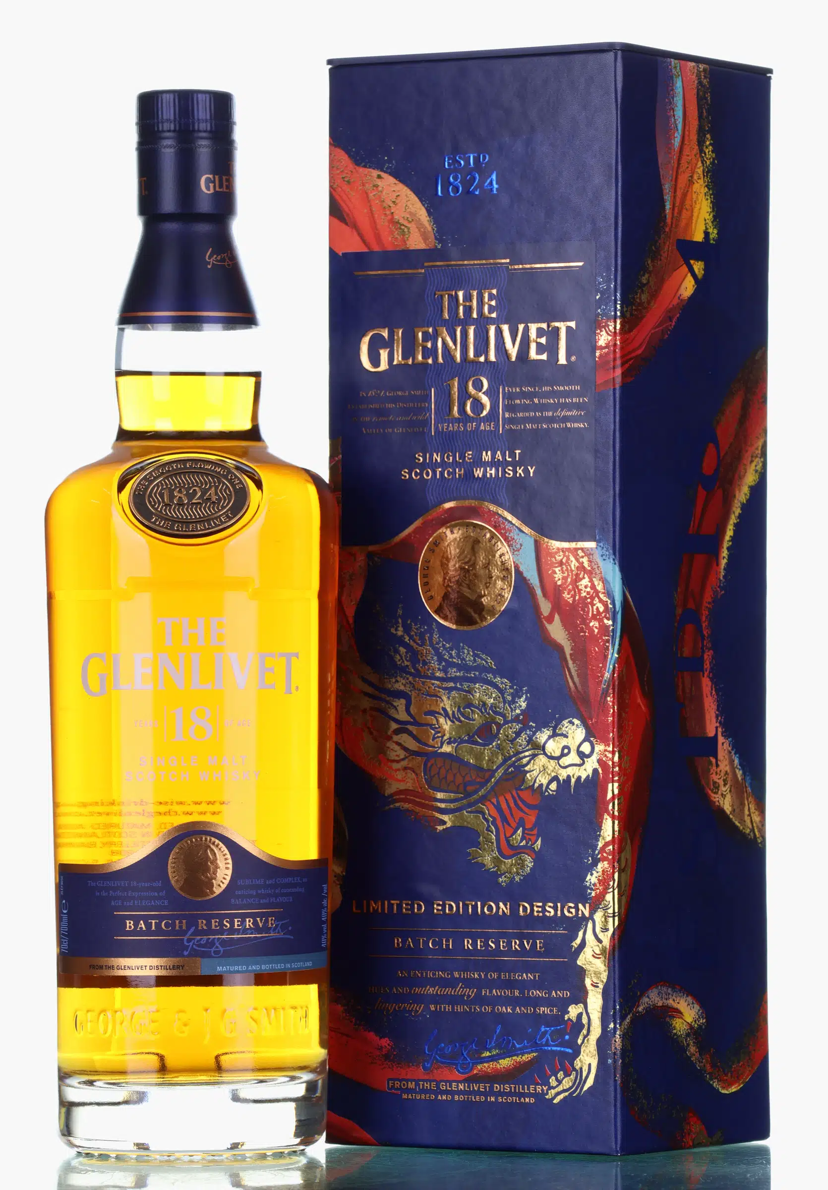 Glenlivet Batch No. Reserve Year of the Dragon 18 Year Old, 2023, 40% whisky bottle