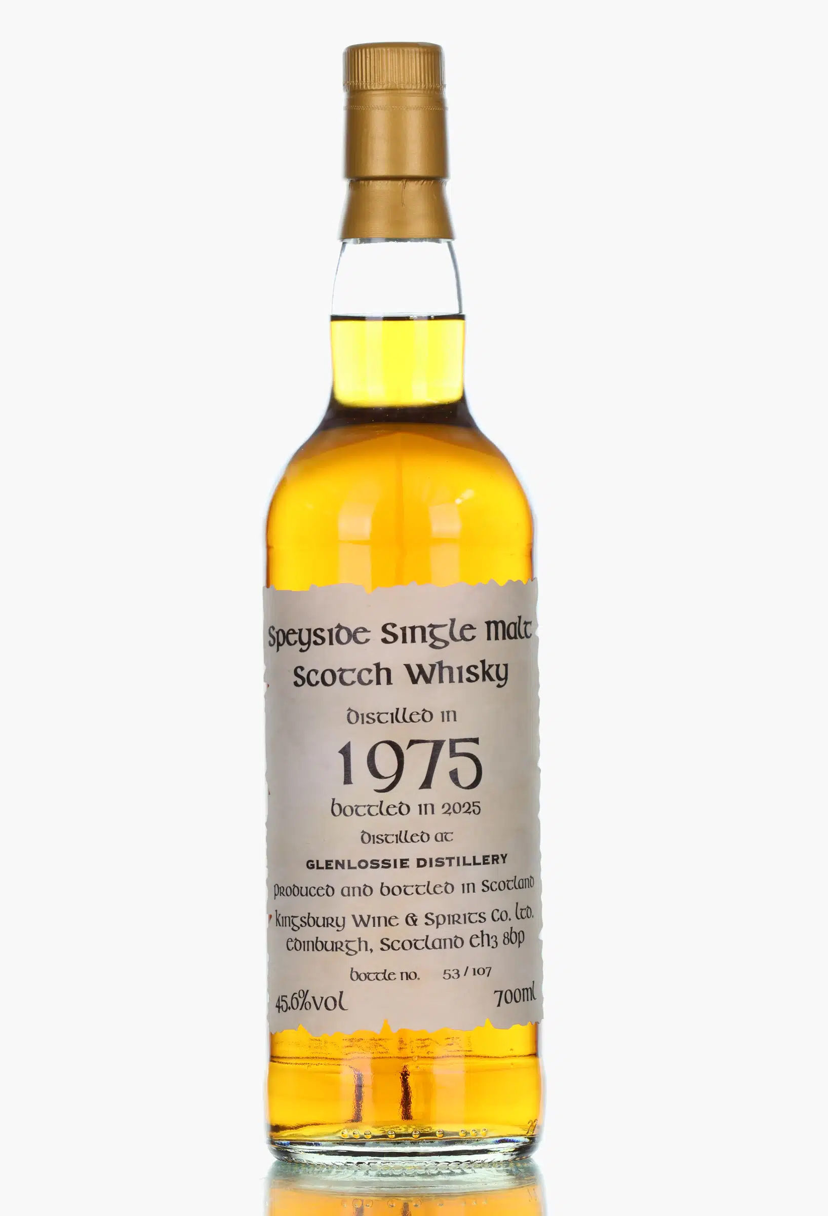 Glenlossie Celtic Series 50 Year Old, Sherry Cask, Cask #5959, 1975, Kingsbury Wine & Spirits Co., 45.6% whisky bottle