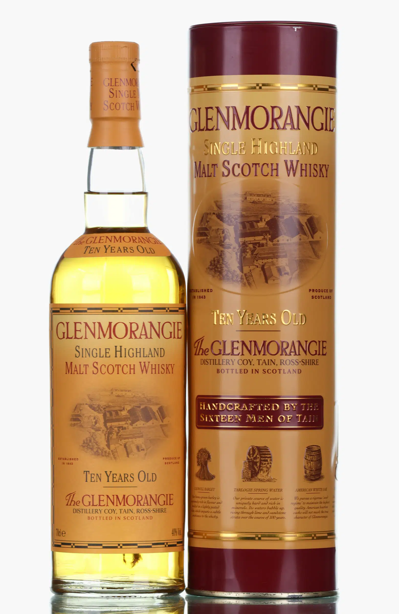 Glenmorangie Men of Tain 10 Year Old, Bourbon Cask, 40% whisky bottle