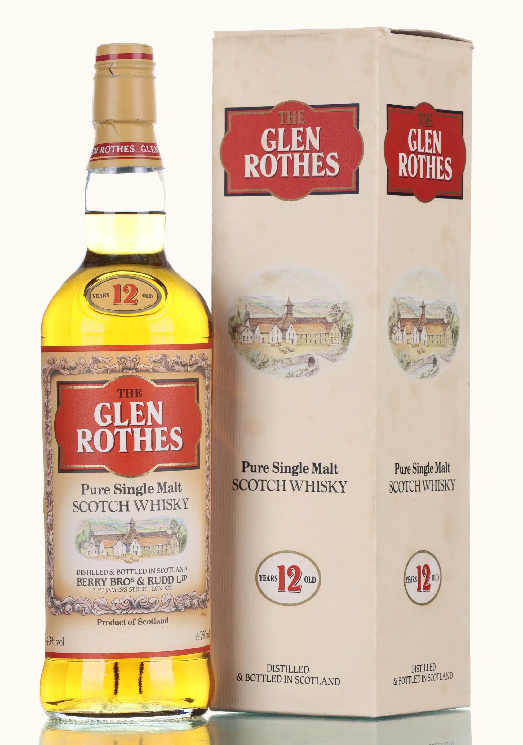 Glenrothes 12 Year Old, Oak Cask, 43% whisky bottle