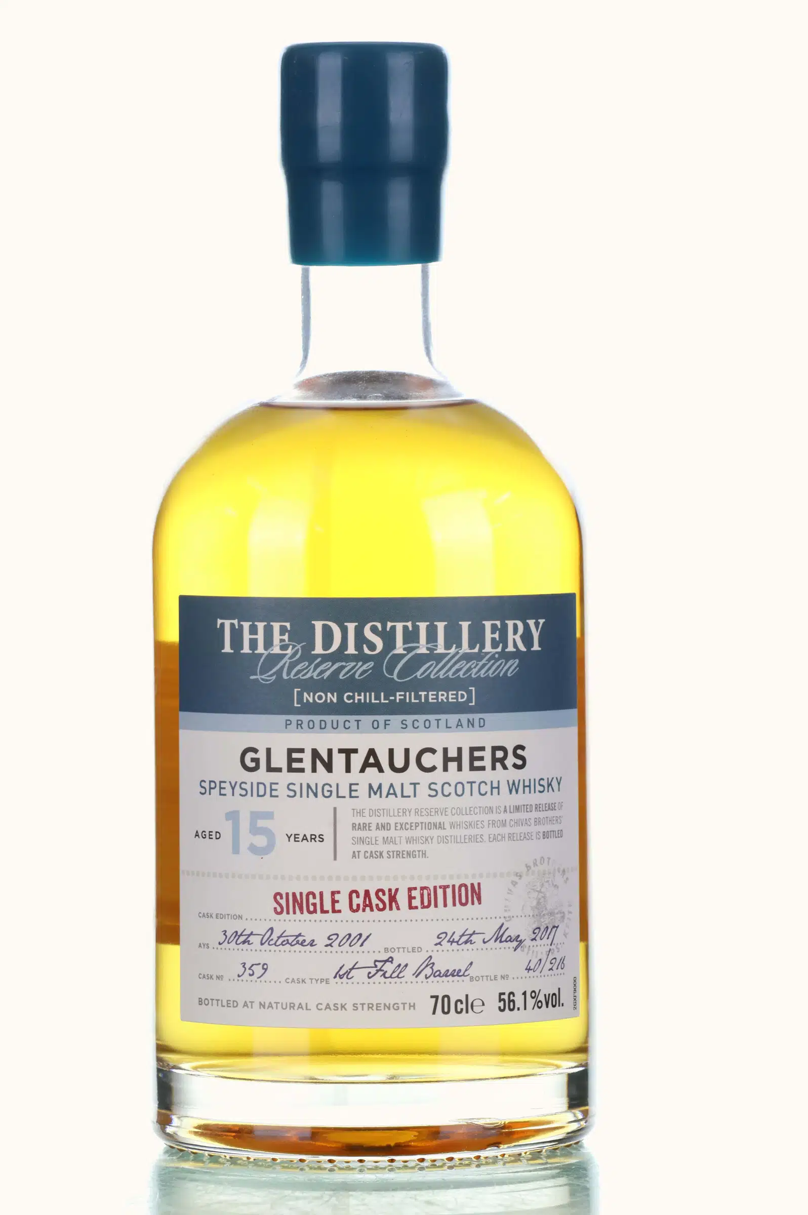Glentauchers The Distillery Reserve Collection 15 Year Old, First-fill Barrel Cask, Cask #359, 2017, 56.1% whisky bottle