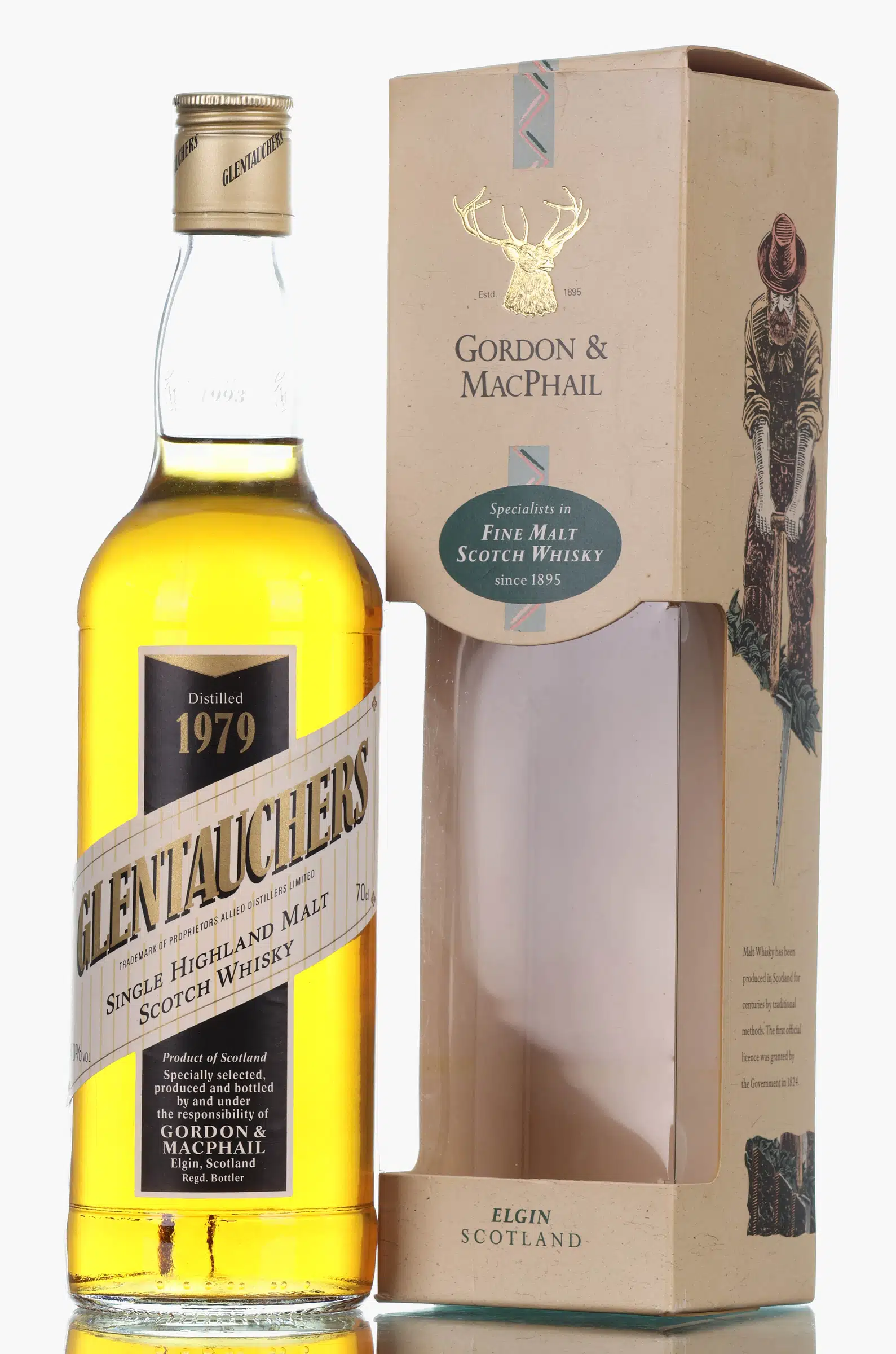 Glentauchers 14 Year Old, 1979, Gordon & MacPhail, 40% whisky bottle