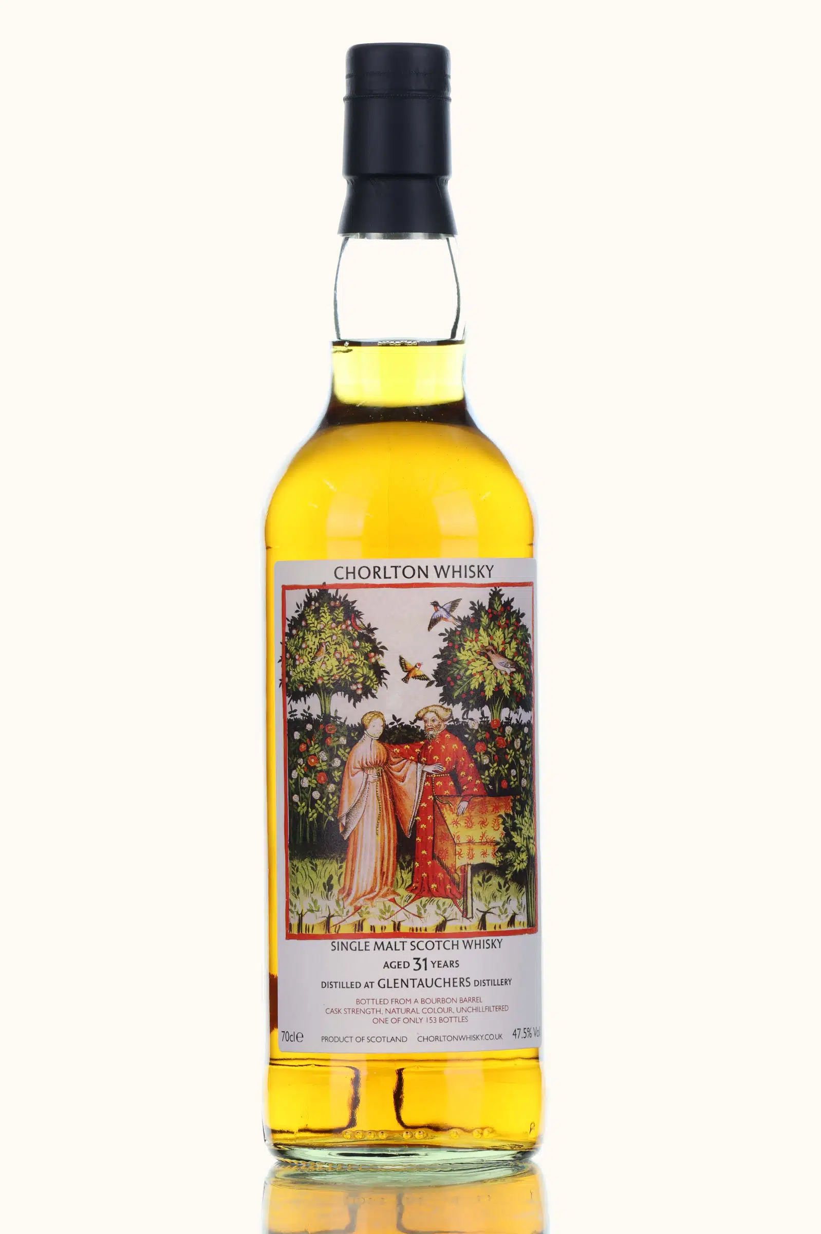 Glentauchers 31 Year Old, Bourbon Cask, Cask #153, 1989, Chorlton Whisky, 47.5% whisky bottle