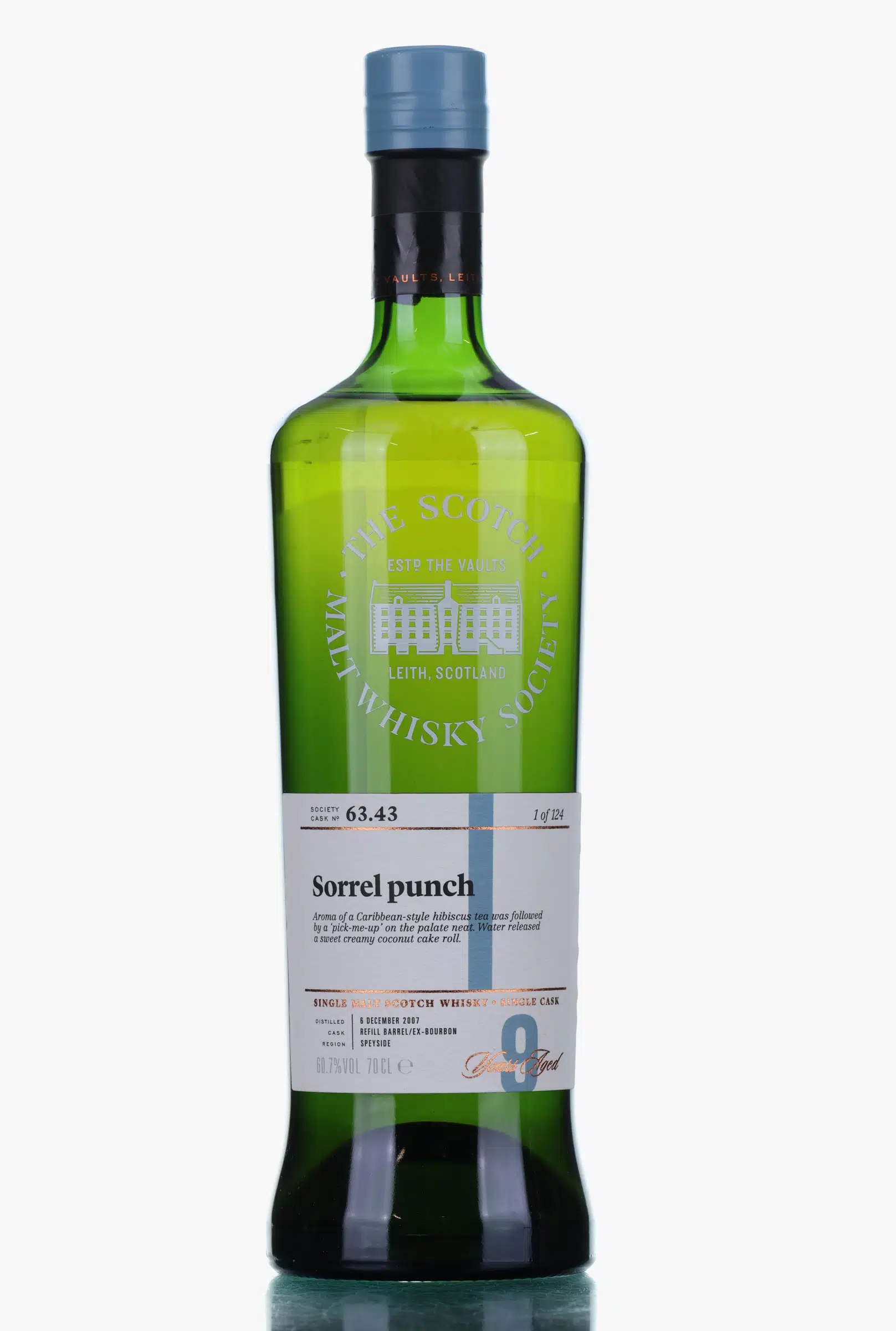 Glentauchers Sorrel Punch 9 Year Old, Refill Ex-Bourbon Barrel, Cask #63.43, 2007, The Scotch Malt Whisky Society, 60.7%