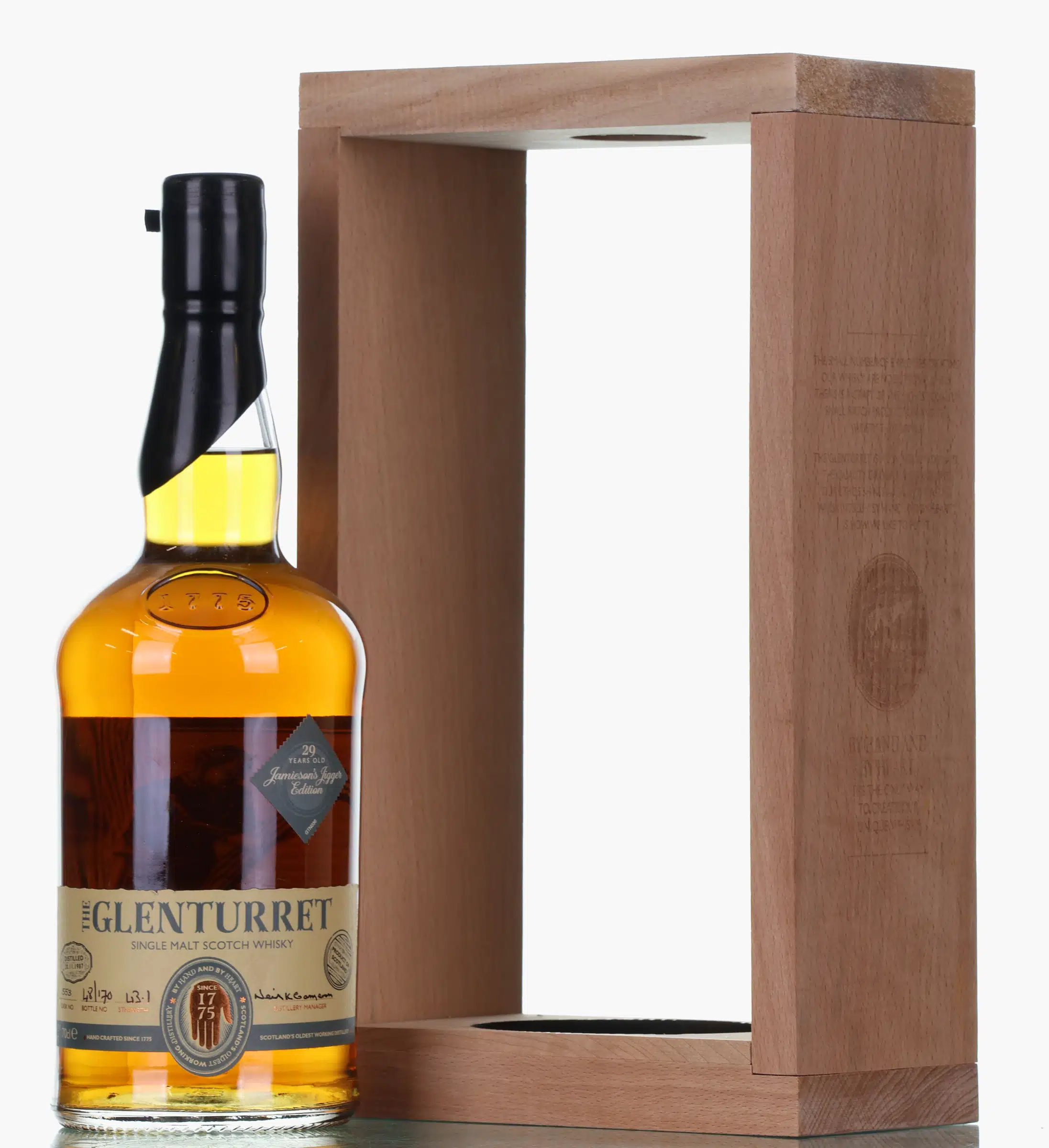 Glenturret Jamieson's Jigger Edition 29 Year Old, Cask #553, 2017, 43.1% whisky bottle