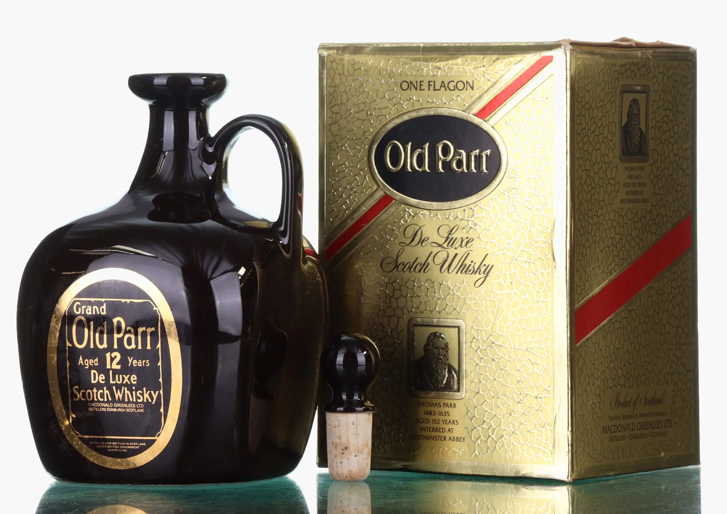 Grand Old Parr De Luxe 12 Year Old, Official Bottling, 43% whisky bottle