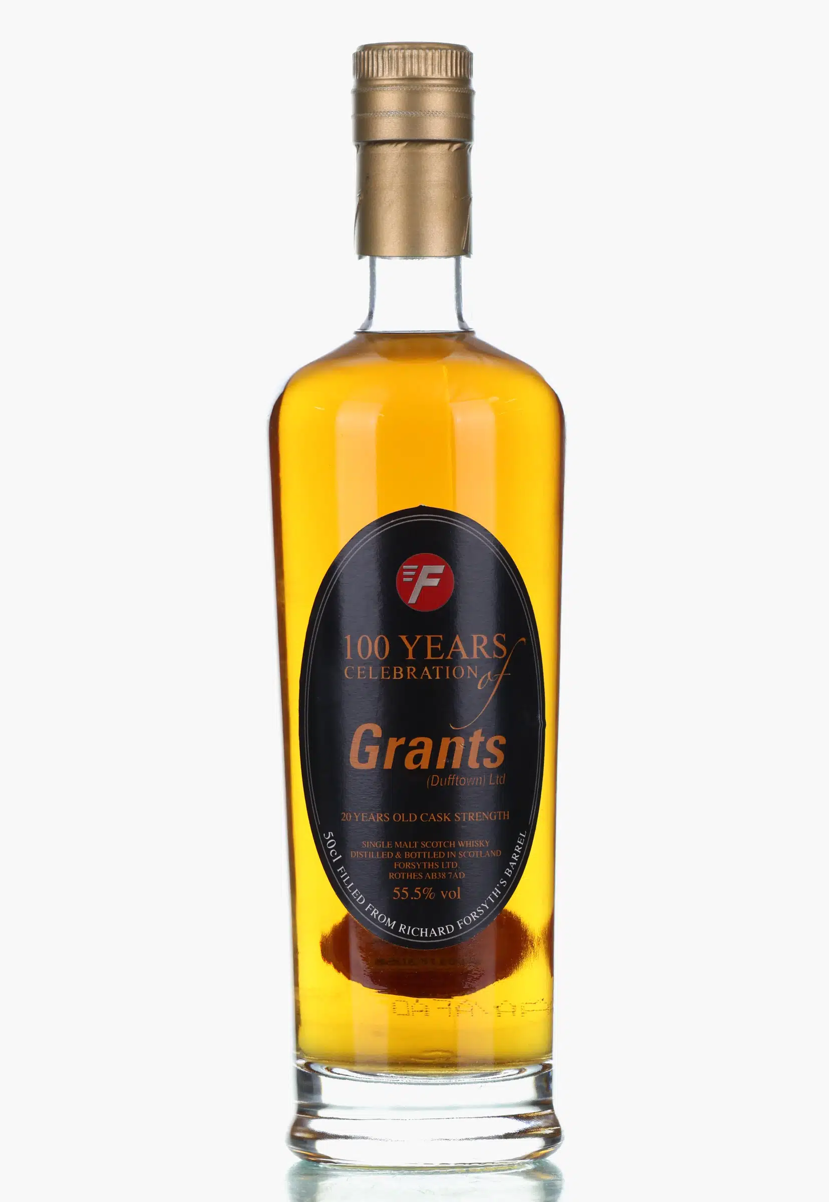 Glen Grant Celebrating 100 Years of Grants (Dufftown) Ltd 20 Year Old, Oak Cask, Grants (Dufftown) Ltd, 55.5% whisky bottle