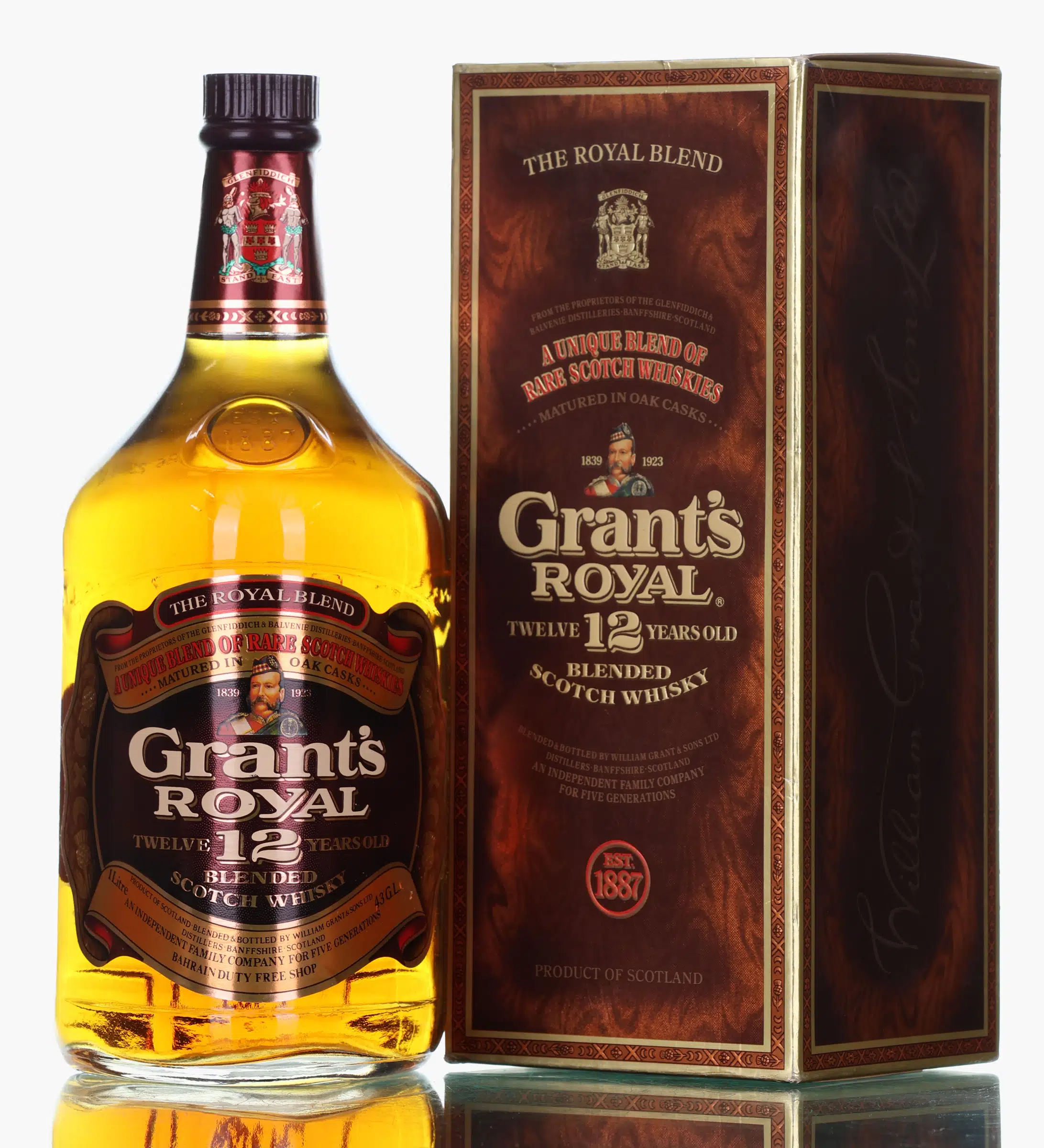 Grant's Royal The Royal Blend 12 Year Old, Oak Cask, 43% whisky bottle