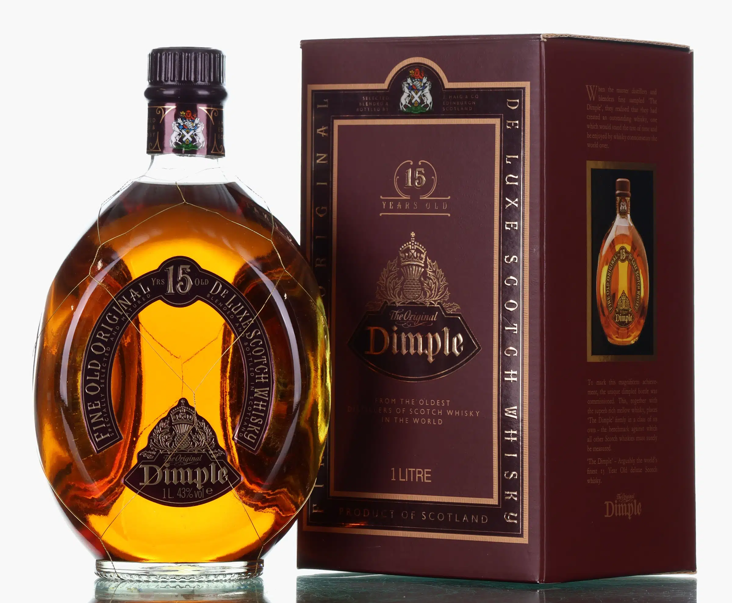 Haig Dimple Fine Old Original N.A.A.F.I Stores 15 Year Old, Bourbon Cask, 43% whisky bottle