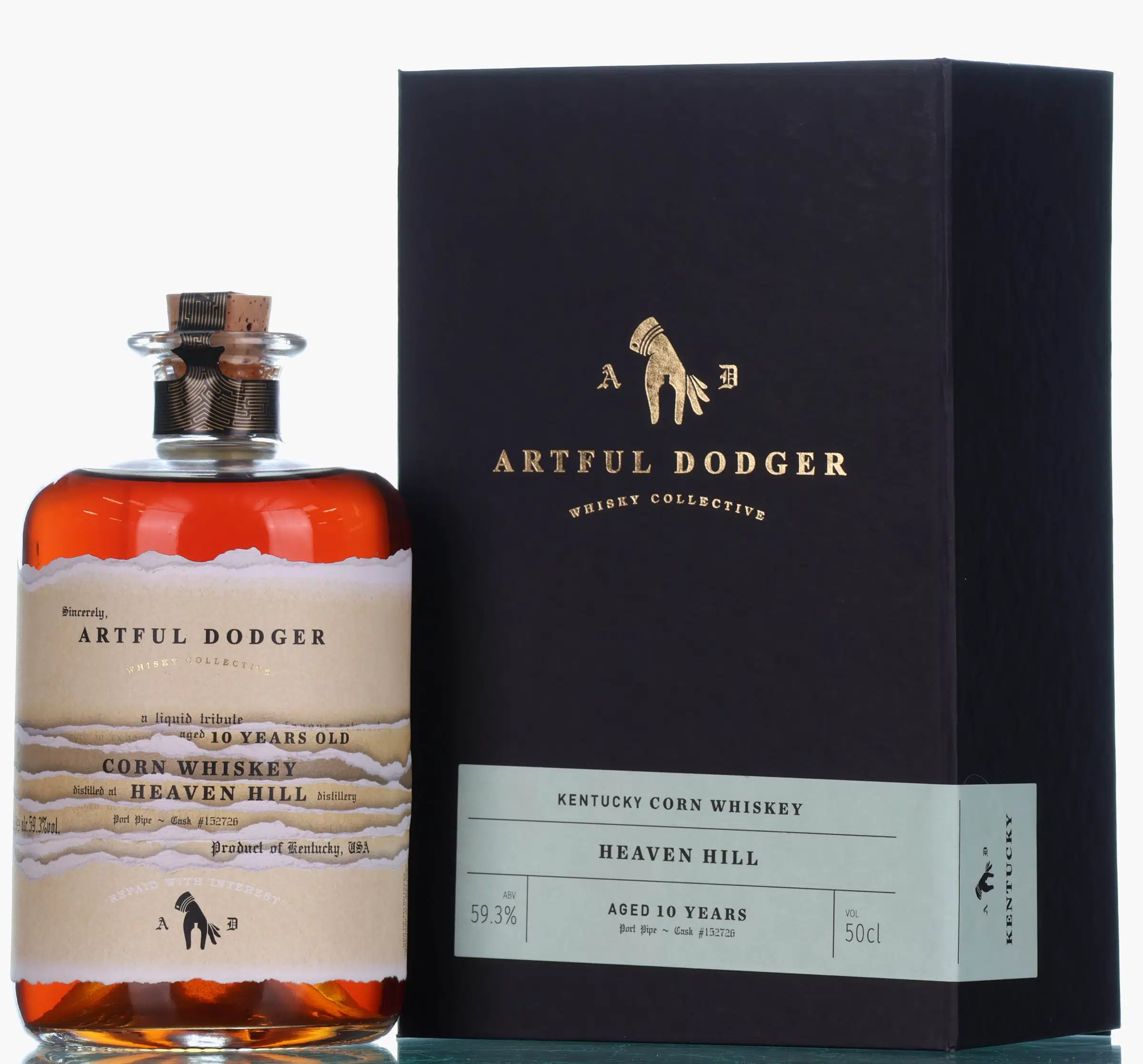Heaven Hill Artful Dodger 10 Year Old, Port Pipe Cask, Cask #152726, 2009, Artful Dodger, 59.3% whisky bottle